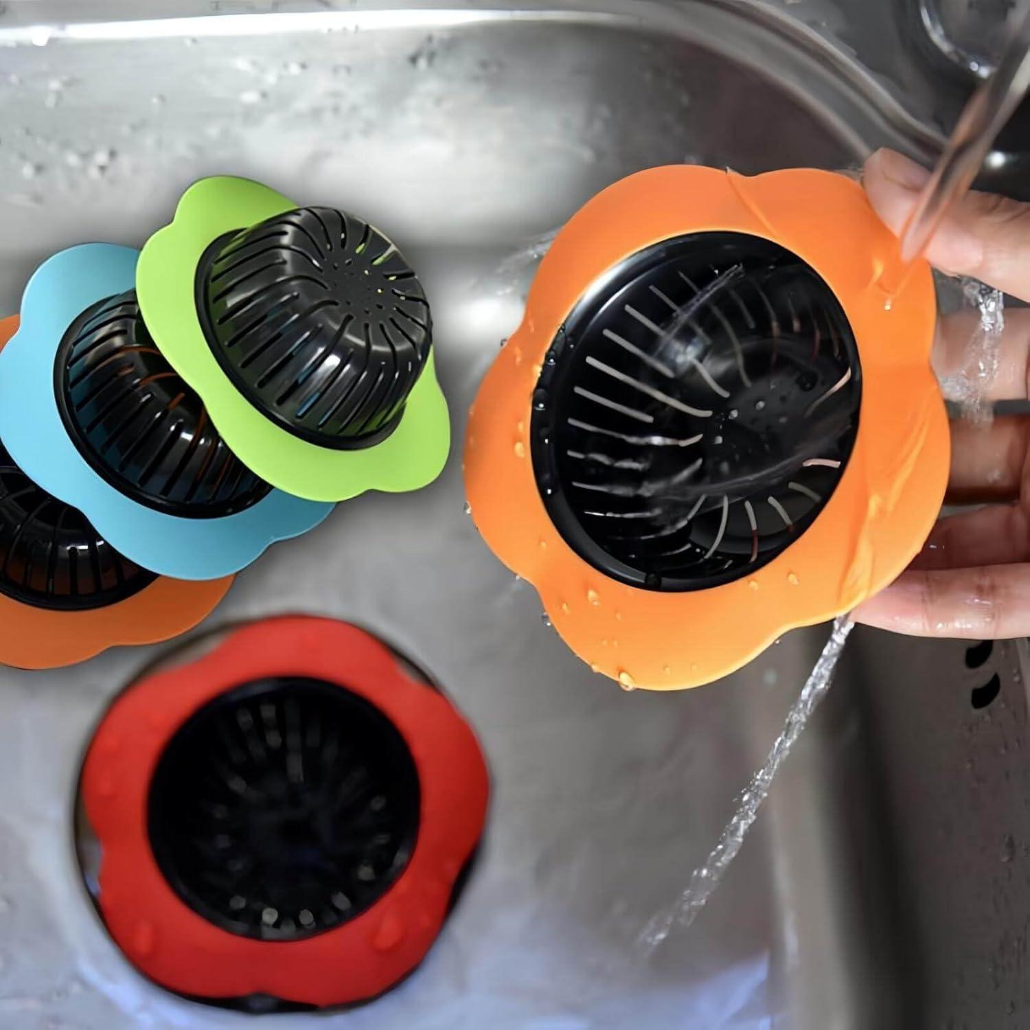 Colador de Fregadero de Cocina JIANYI 4PCS Silicona Multicolor