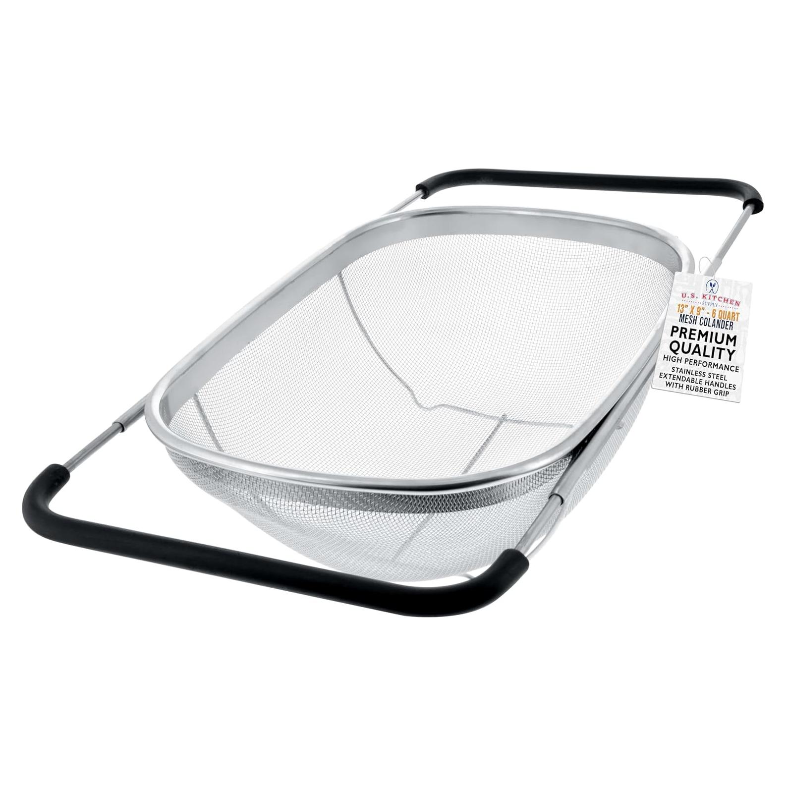 Colador Ovalado de Acero Inoxidable Suministro de Cocina 6L