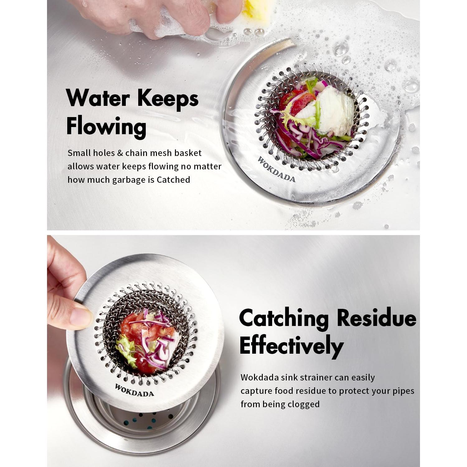 Colador de Fregadero Wokdada de Acero Inoxidable 11.2 cm