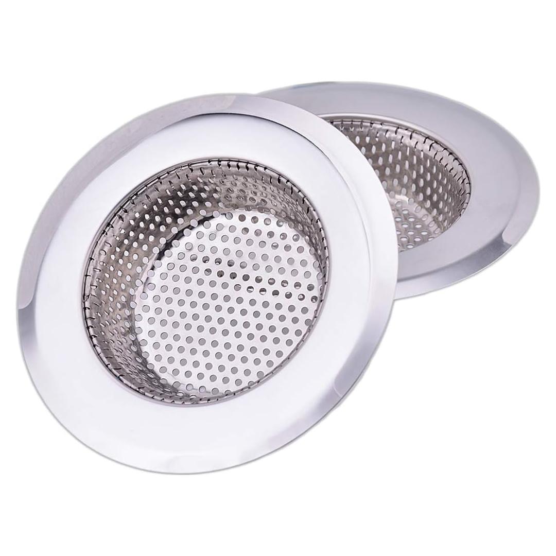 Filtro de desagüe de acero inoxidable CORNERJOY 11.4 cm - 2 unidades
