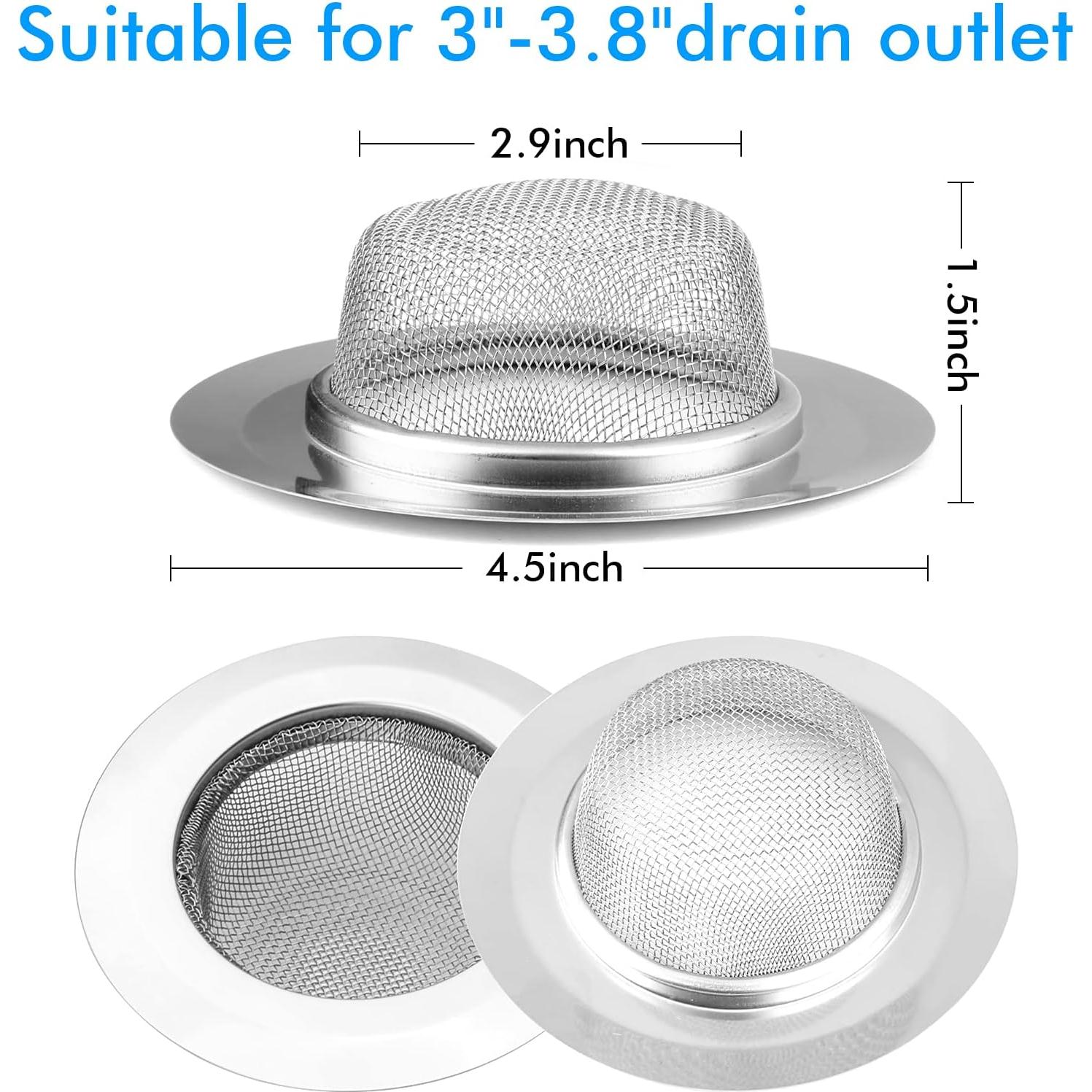 Filtro de Fregadero de Cocina SOSUO 2 Piezas Acero Inoxidable 11.43 cm