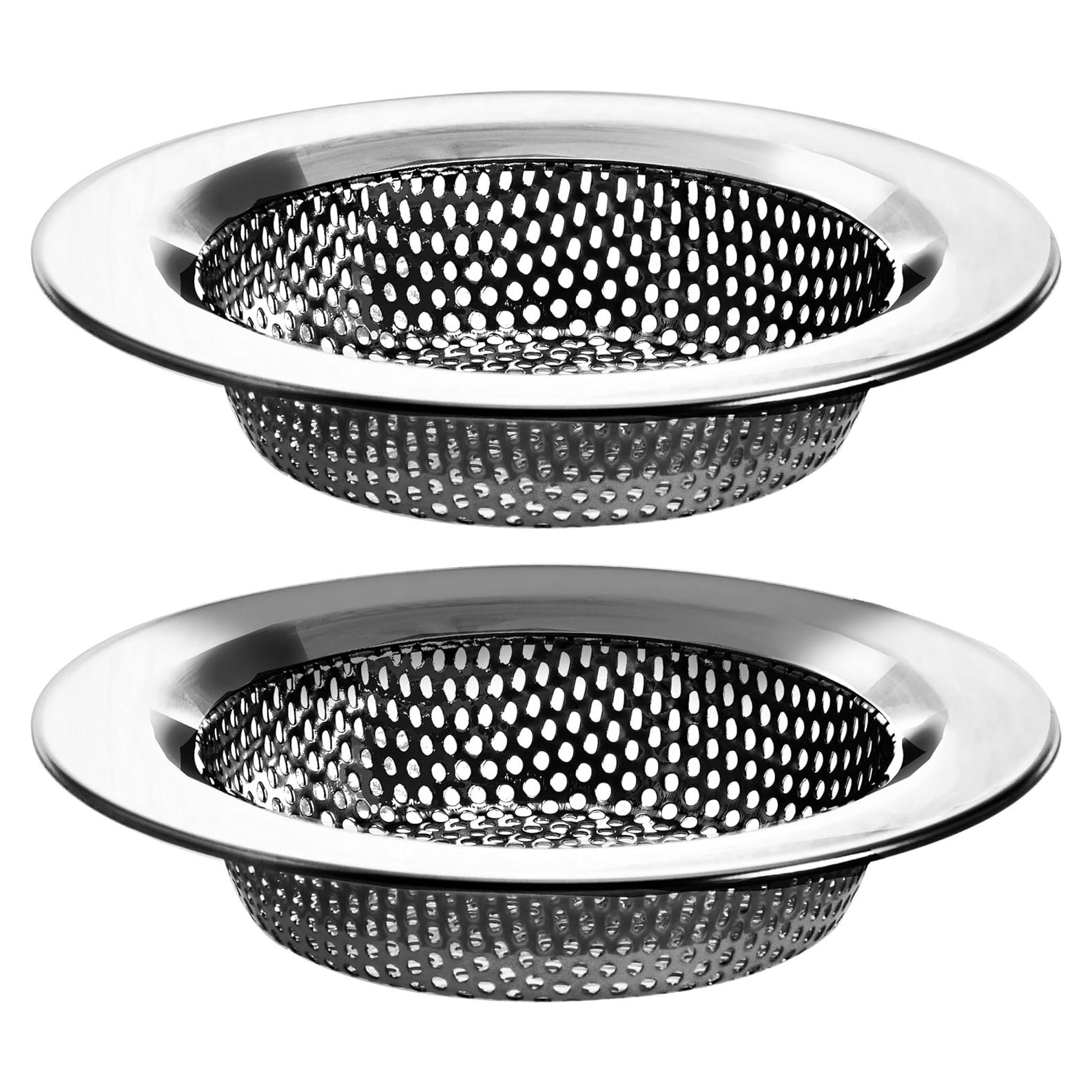 Filtro de desagüe de cocina Hilltop - Acero inoxidable - 2 piezas