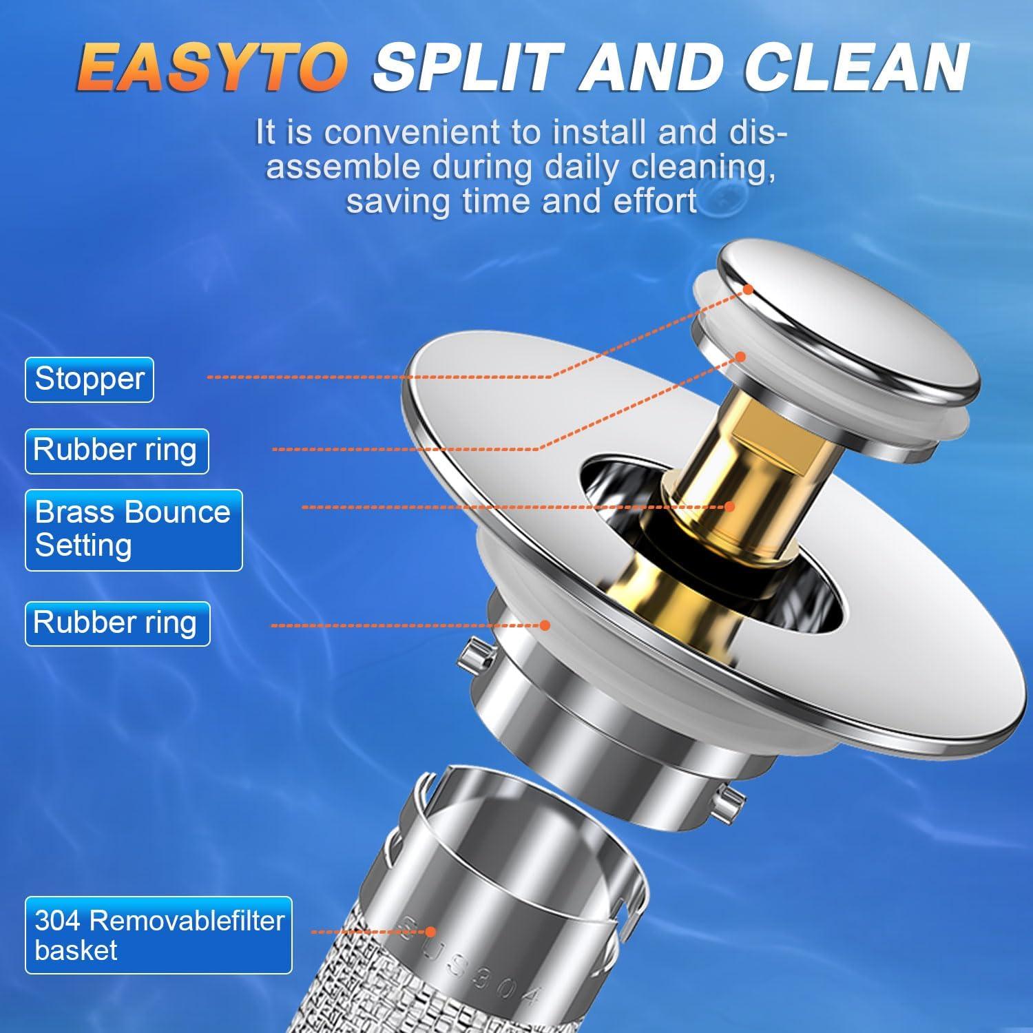 Colador de desagüe emergente TopmeiUP 2pcs acero inoxidable