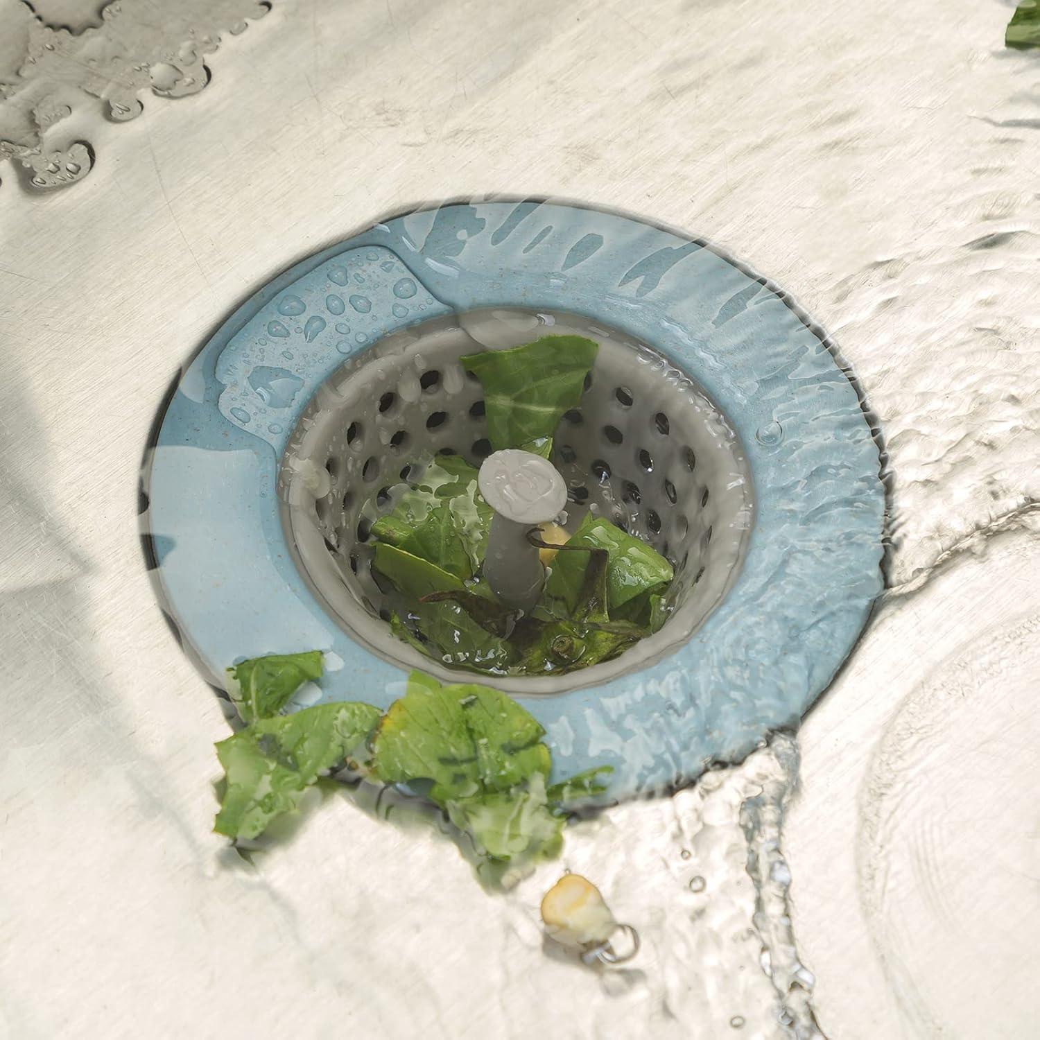 Colador de Cocina Silicona 4 Pcs CORNERJOY Verde Azul Rosa