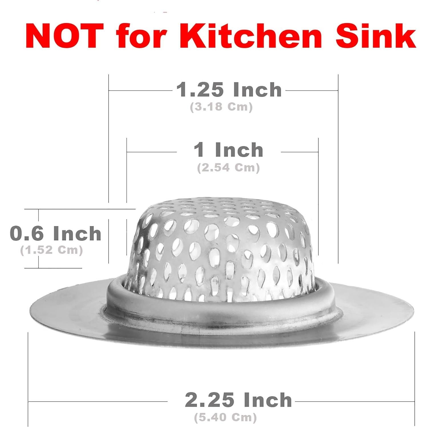 Filtro de fregadero acero inoxidable Hilltop 5.72 cm 2 unidades