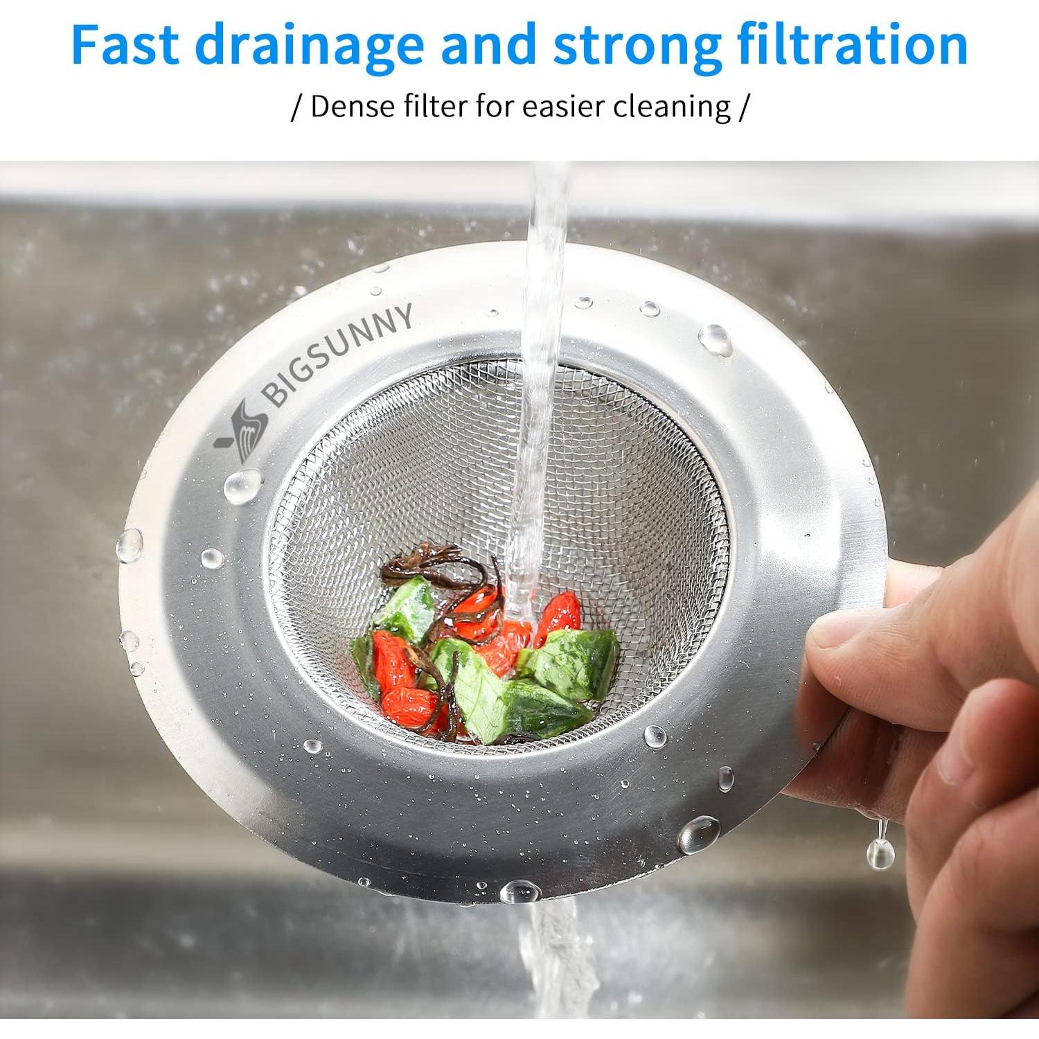 Juego de 2 coladores de acero inoxidable MSY BIGSUNNY 11.4 cm