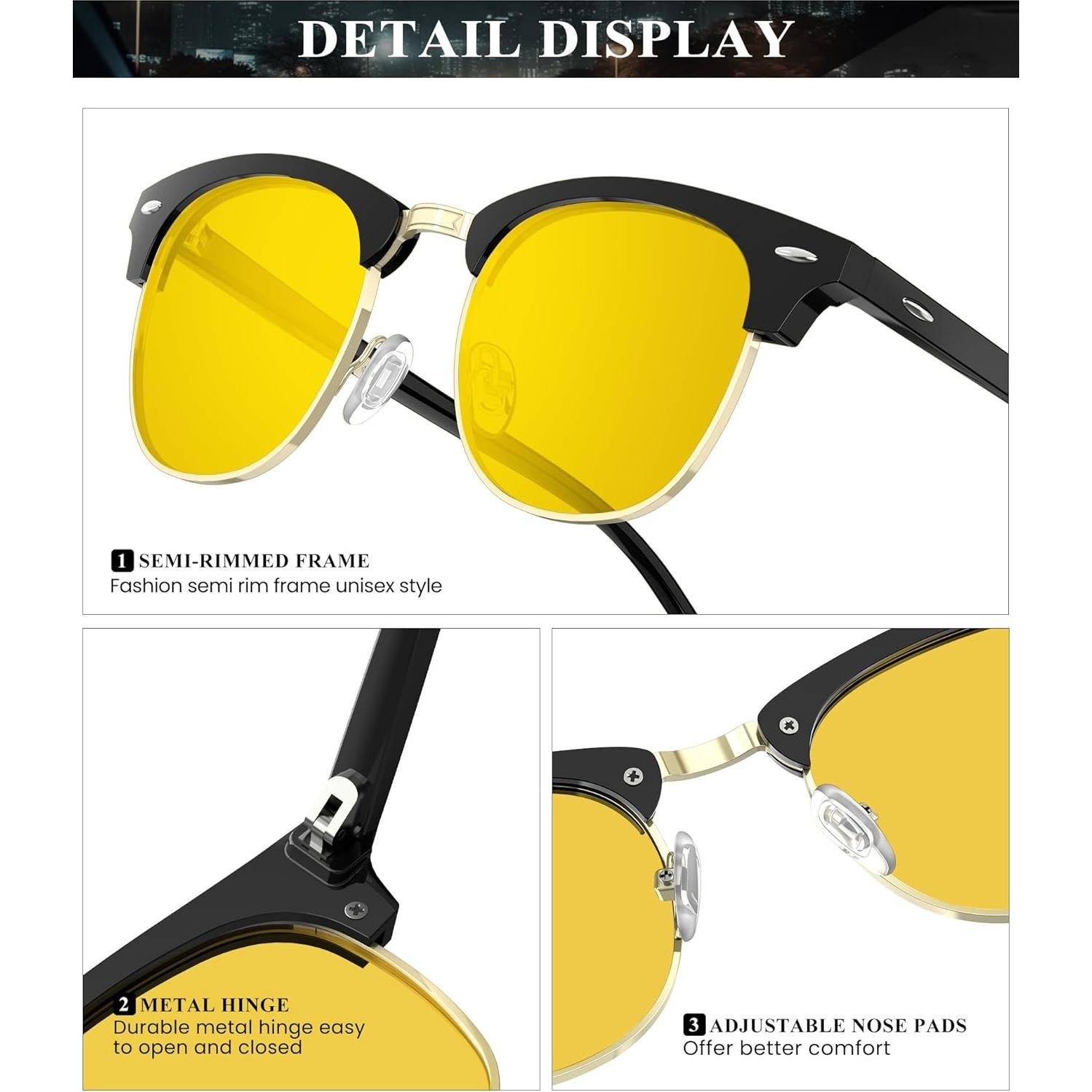 Gafas de Sol KALIYADI Polarizadas Unisex 2 Paquetes