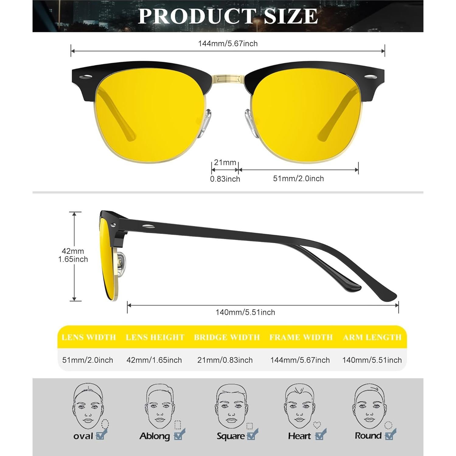 Gafas de Sol KALIYADI Polarizadas Unisex 2 Paquetes