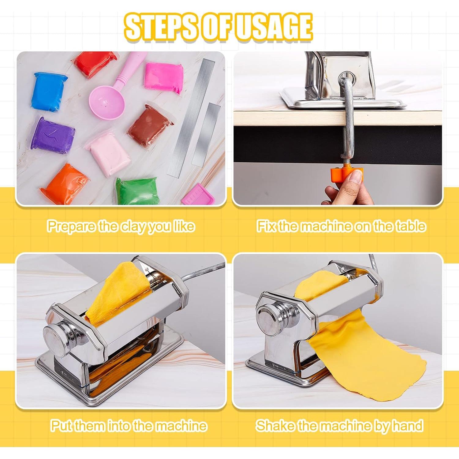 Máquina de rodillo de arcilla Amylove 20.5x13 cm 6 grosores