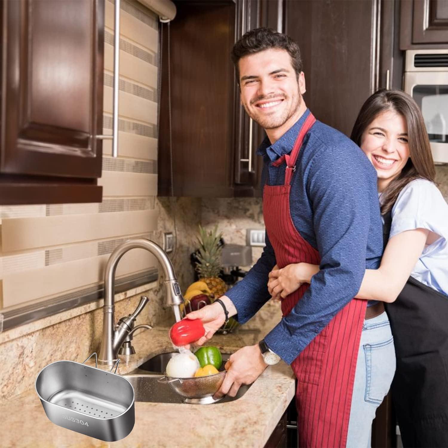 Canasta de Drenaje de Fregadero Dupiulk Acero Inoxidable 17.8x10.2 cm