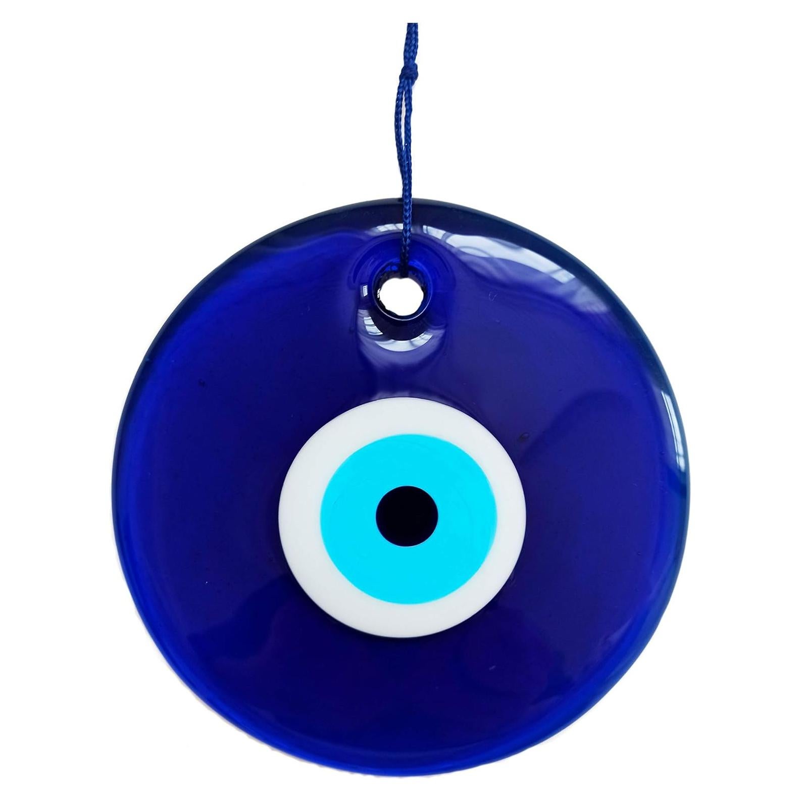 Adorno Colgante Ojo Maligno Vidrio Azul 13.7 cm - Erbulus