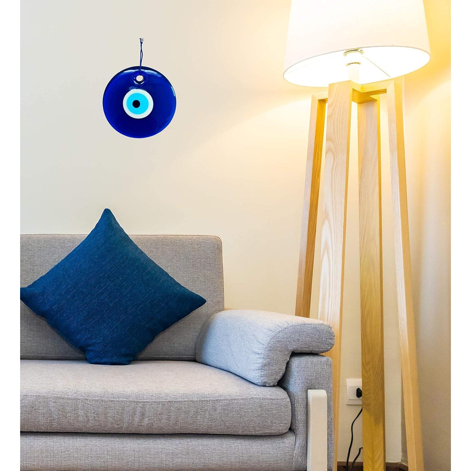 Adorno Colgante Ojo Maligno Vidrio Azul 13.7 cm - Erbulus