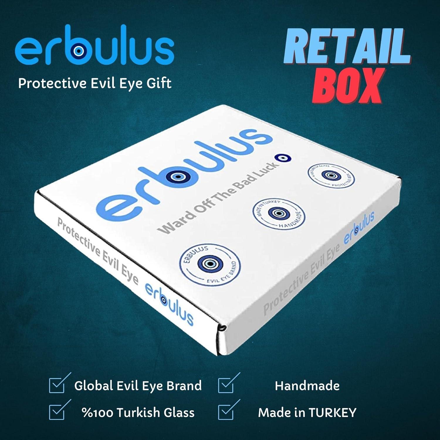 Adorno Colgante Ojo Maligno Vidrio Azul 13.7 cm - Erbulus