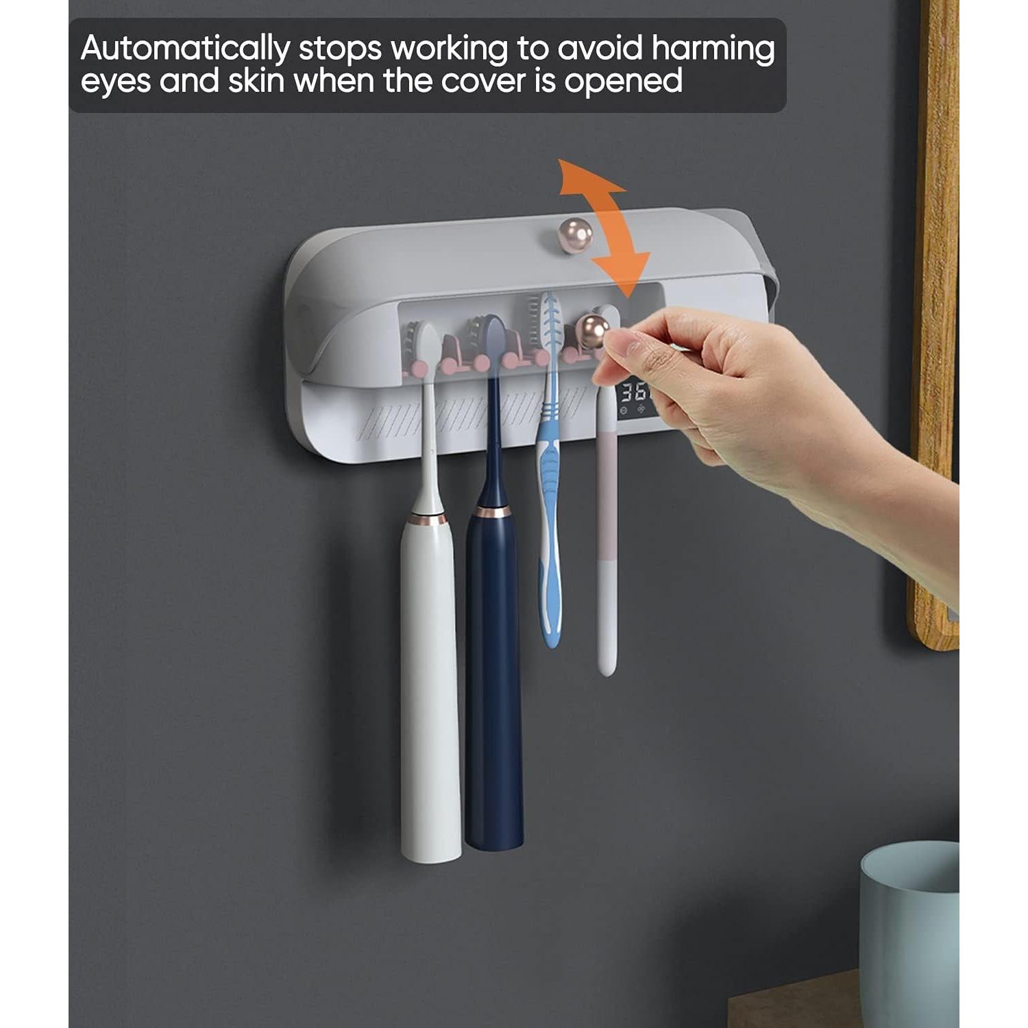 Soporte para Cepillos de Dientes StarWin con Luz UV y Secado