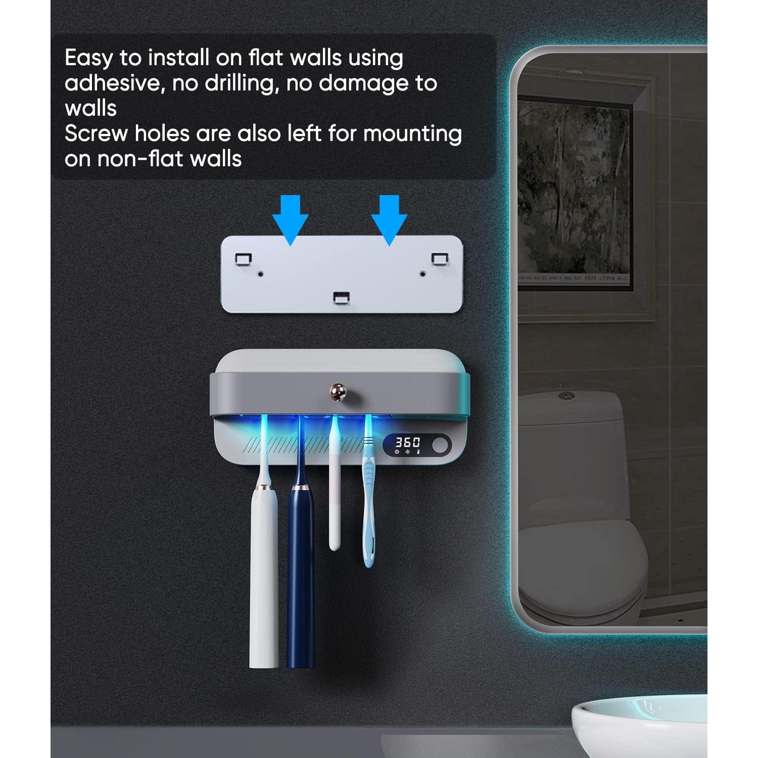 Soporte para Cepillos de Dientes StarWin con Luz UV y Secado