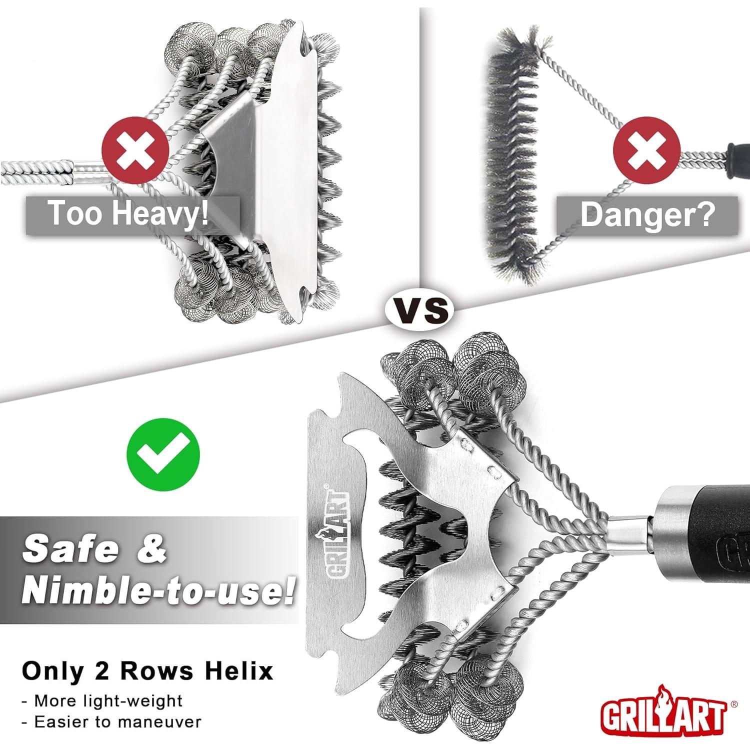 Cepillo Limpiador de Parrilla GRILLART 45.72 cm Sin Cerdas