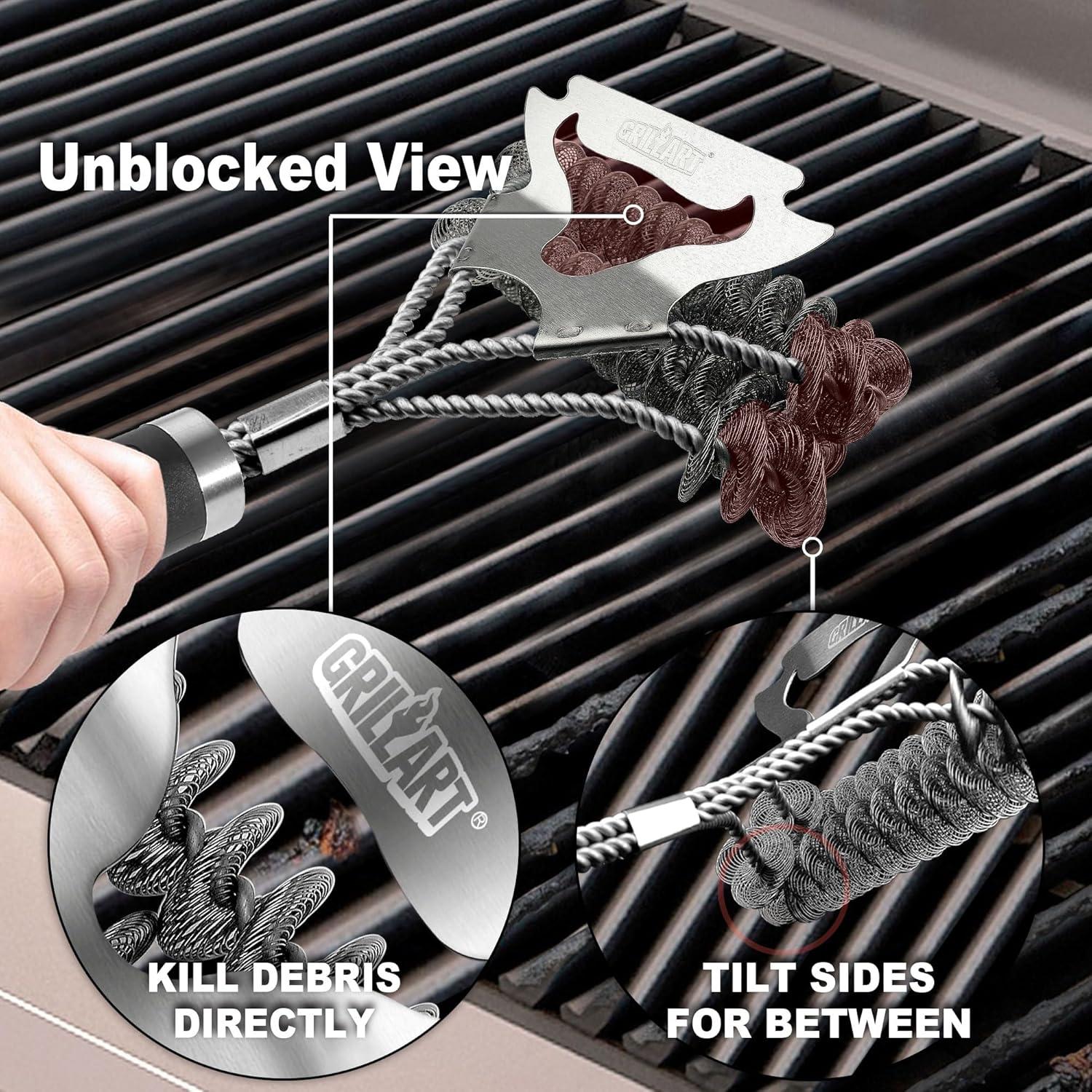 Cepillo Limpiador de Parrilla GRILLART 45.72 cm Sin Cerdas