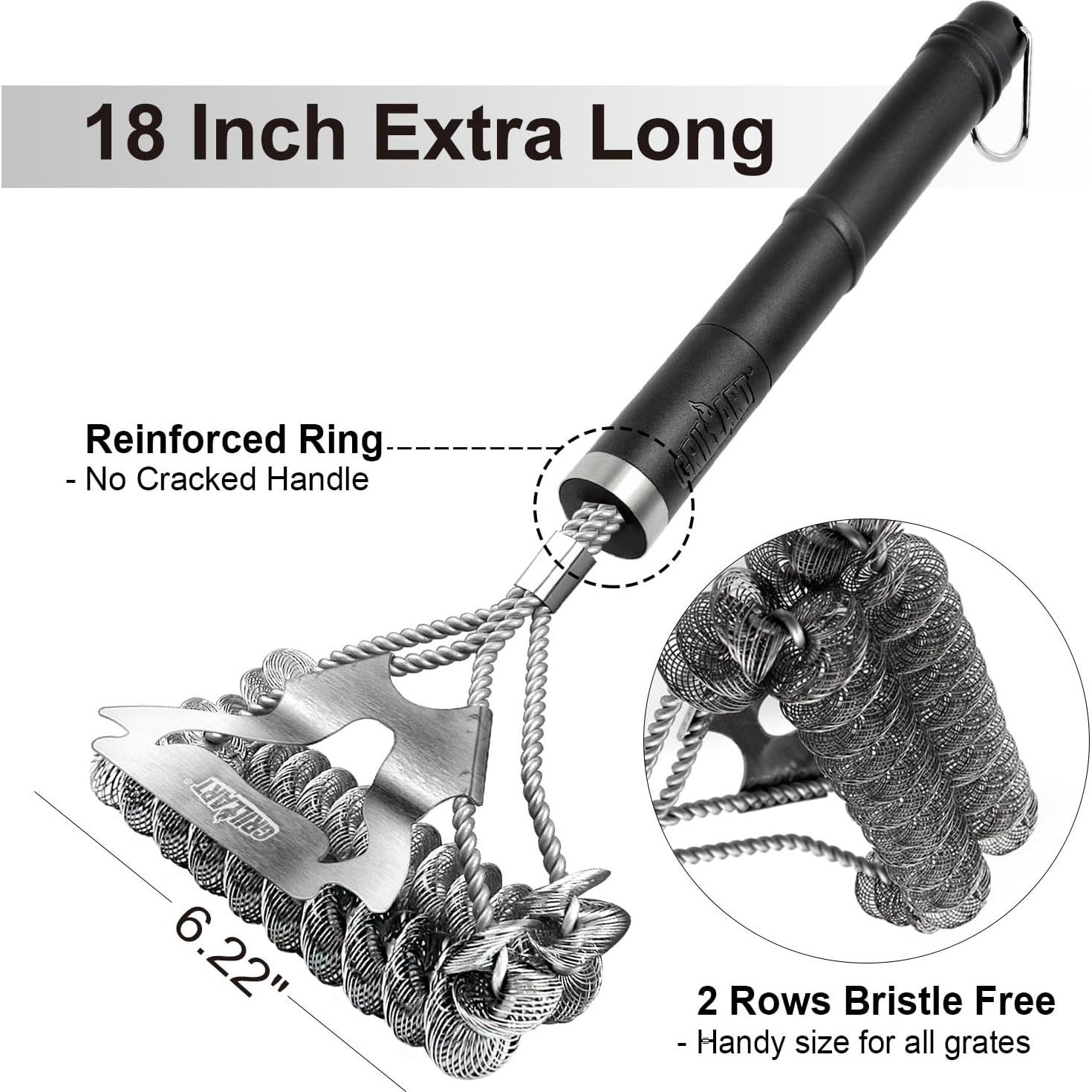 Cepillo Limpiador de Parrilla GRILLART 45.72 cm Sin Cerdas