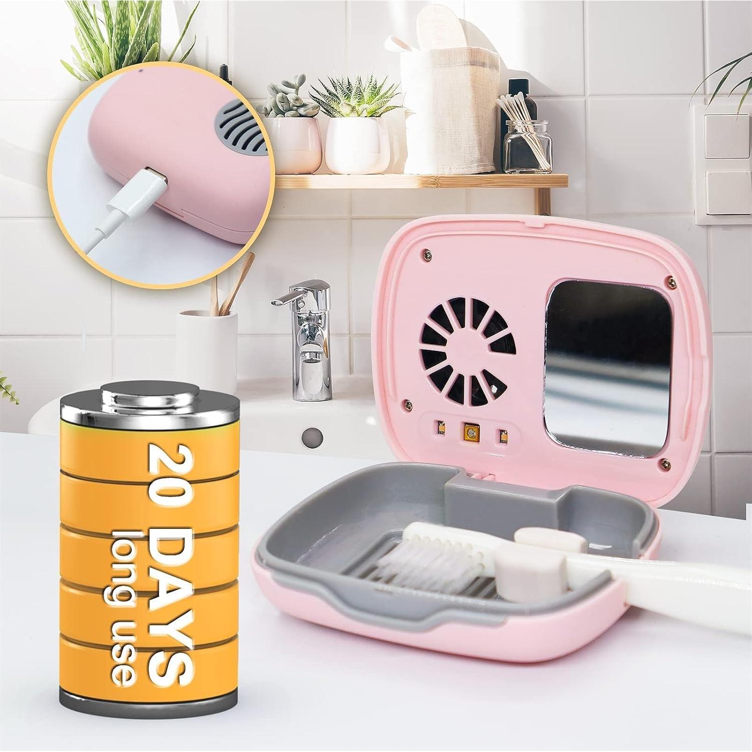 Funda de viaje para cepillo de dientes Becoolpet 021 rosa