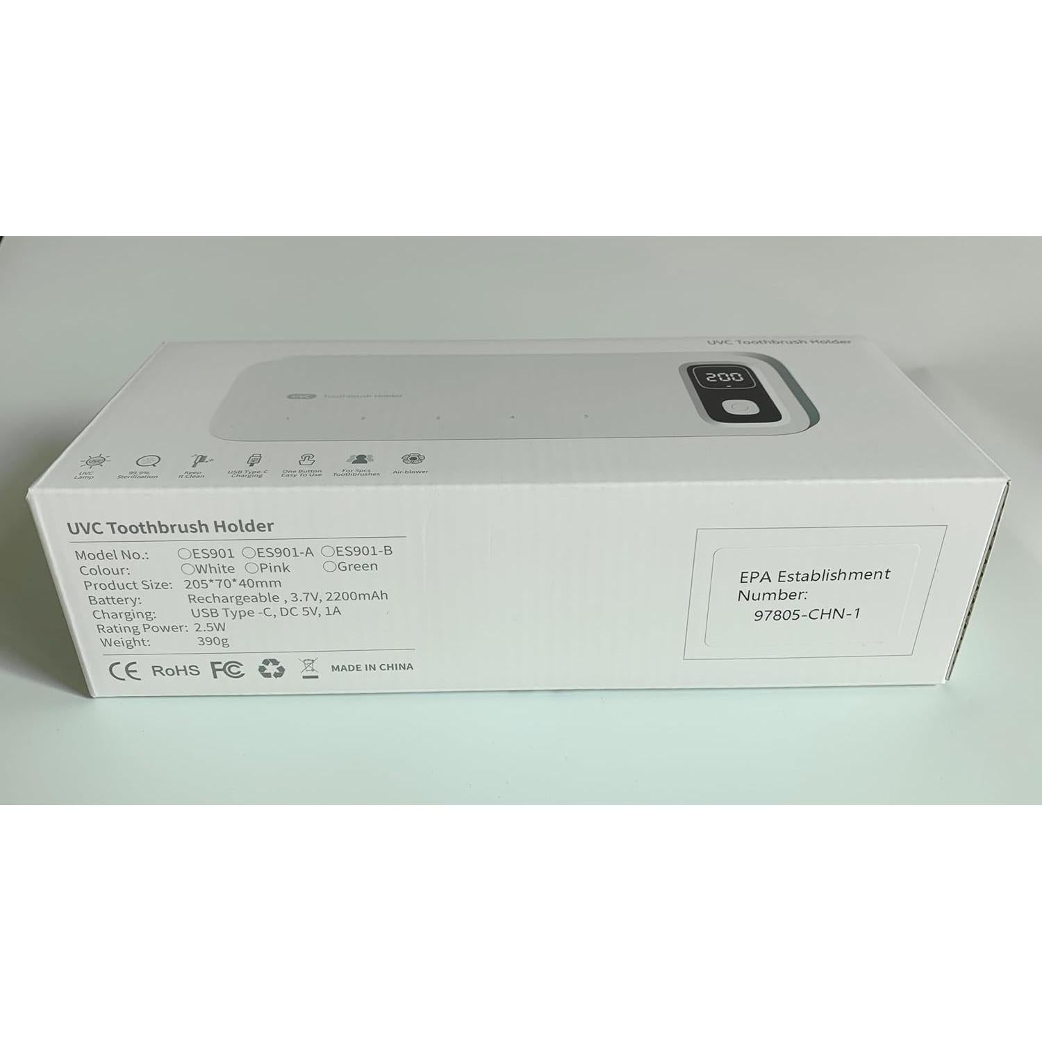 Soporte Secador de Cepillos de Dientes StarWin, 5 Ranuras, UV