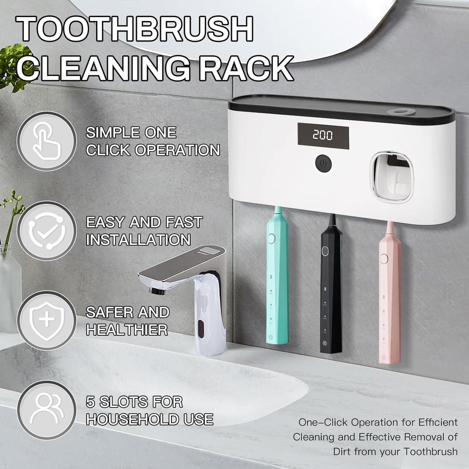 Soporte de Cepillos de Dientes LXIANGN USB Montaje Pared 5 Ranuras