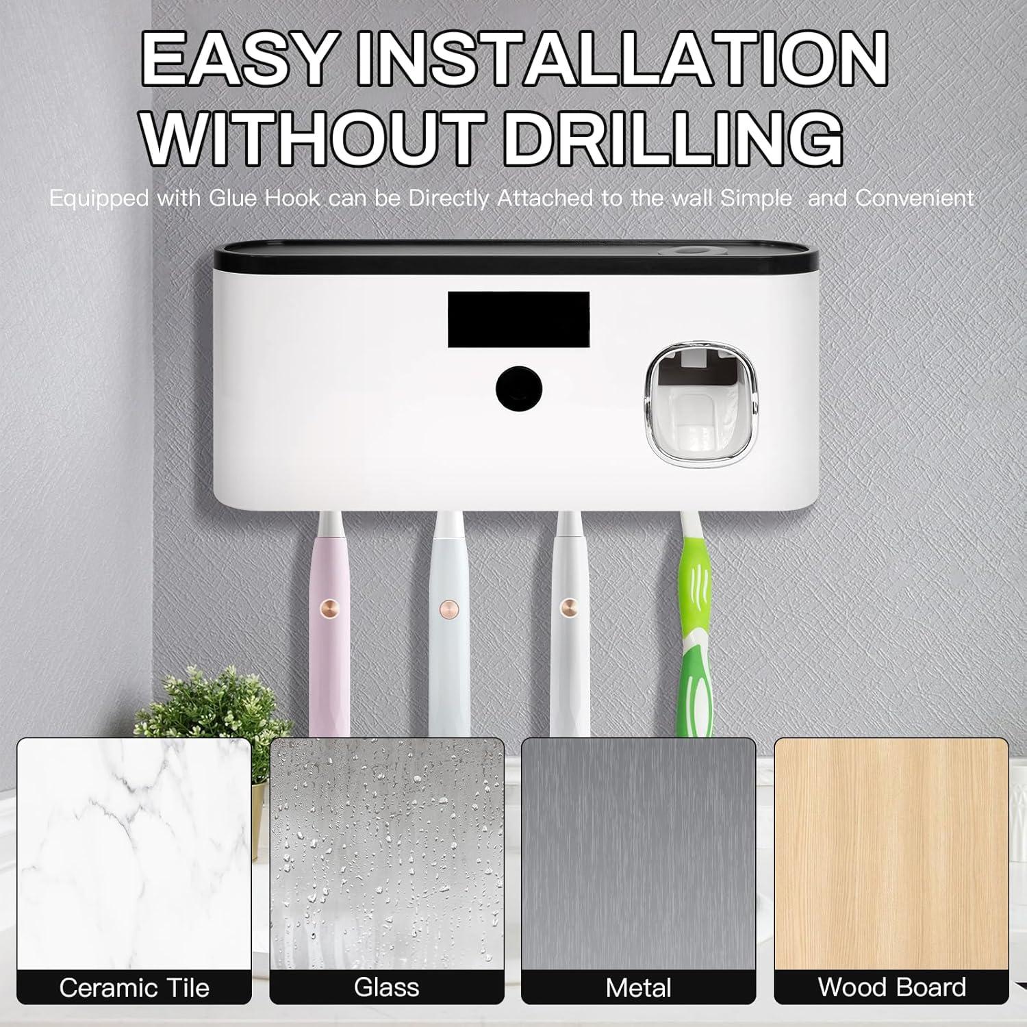 Soporte de Cepillos de Dientes LXIANGN USB Montaje Pared 5 Ranuras