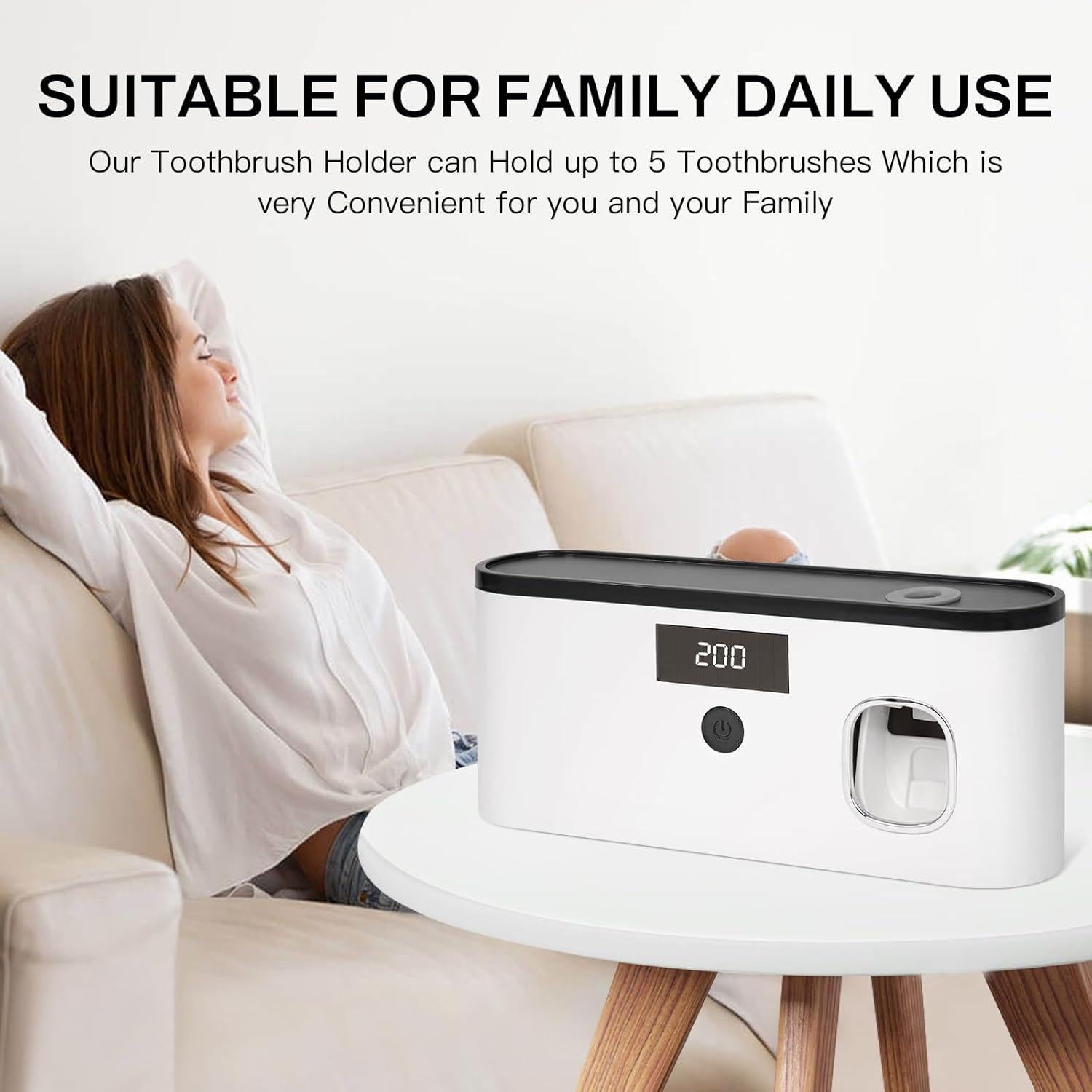 Soporte de Cepillos de Dientes LXIANGN USB Montaje Pared 5 Ranuras