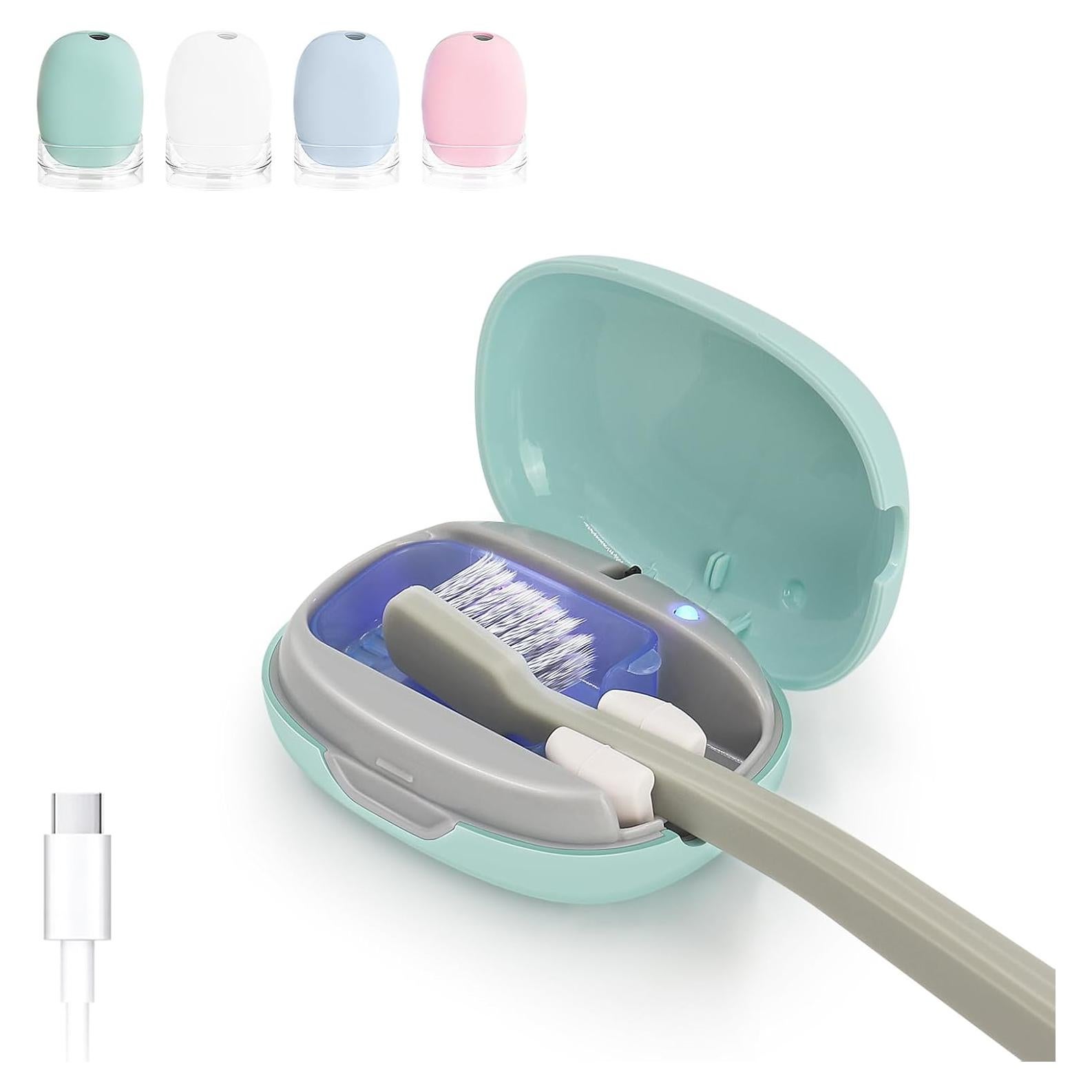 Soporte Limpiador de Cepillos de Dientes ELMWAY Verde