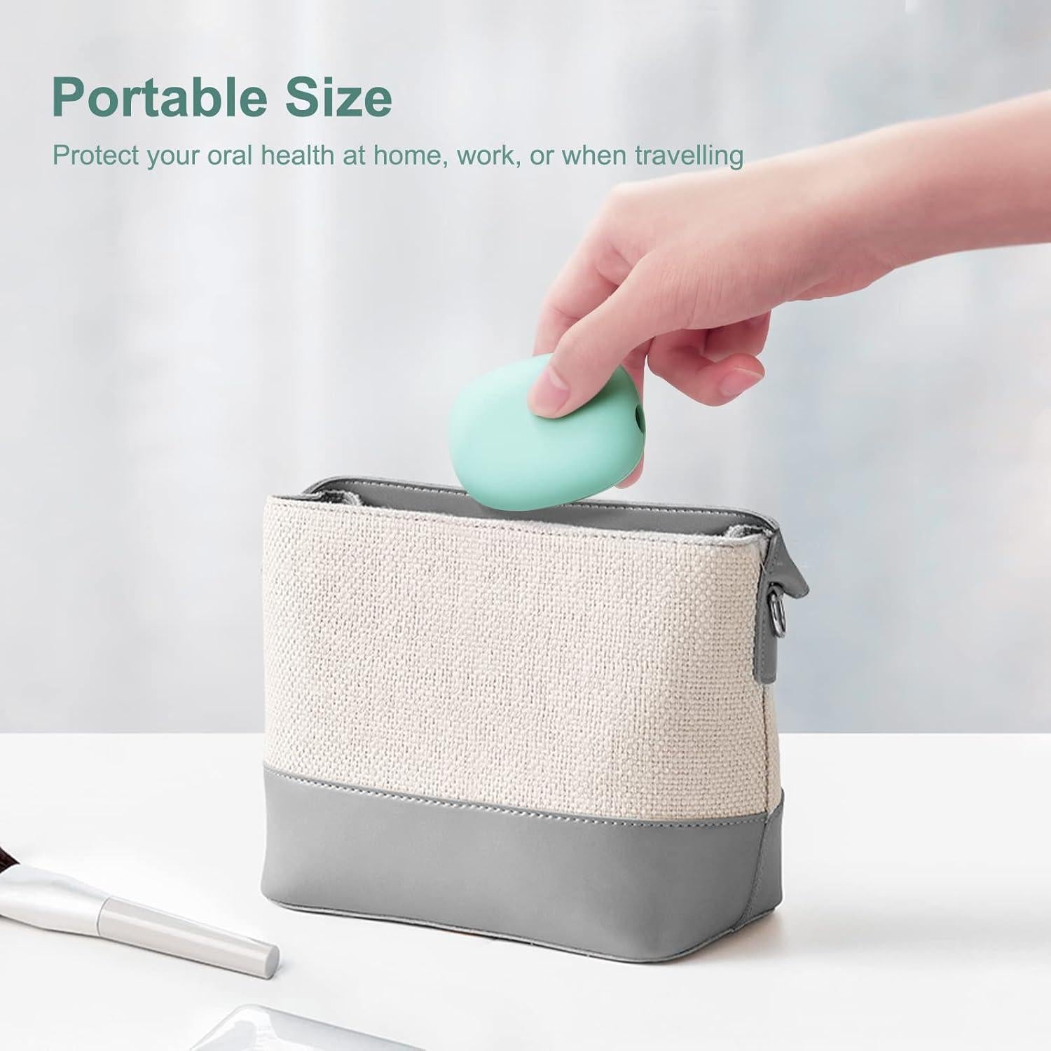 Soporte Limpiador de Cepillos de Dientes ELMWAY Verde