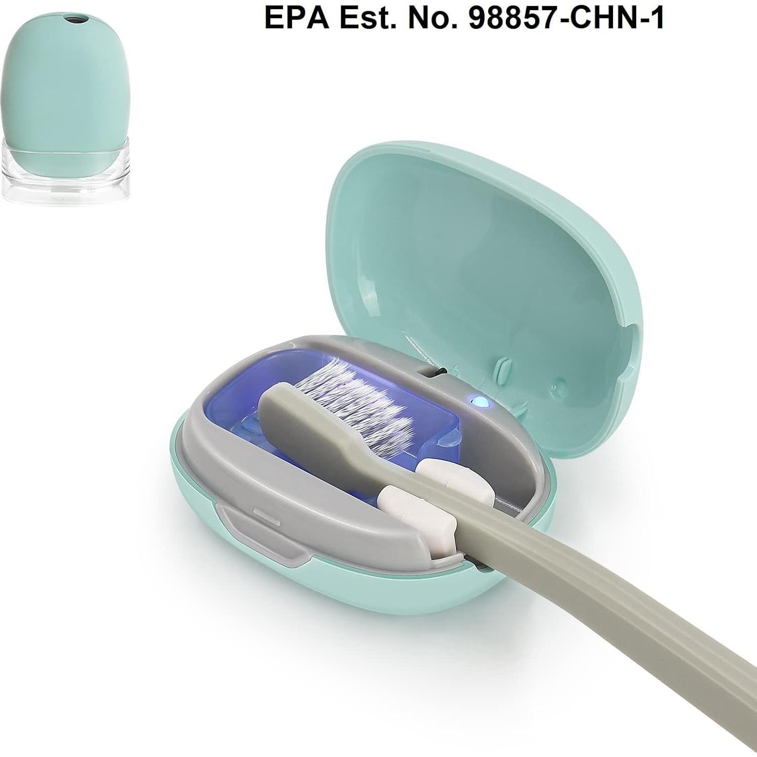 Soporte Limpiador de Cepillos de Dientes ELMWAY Verde