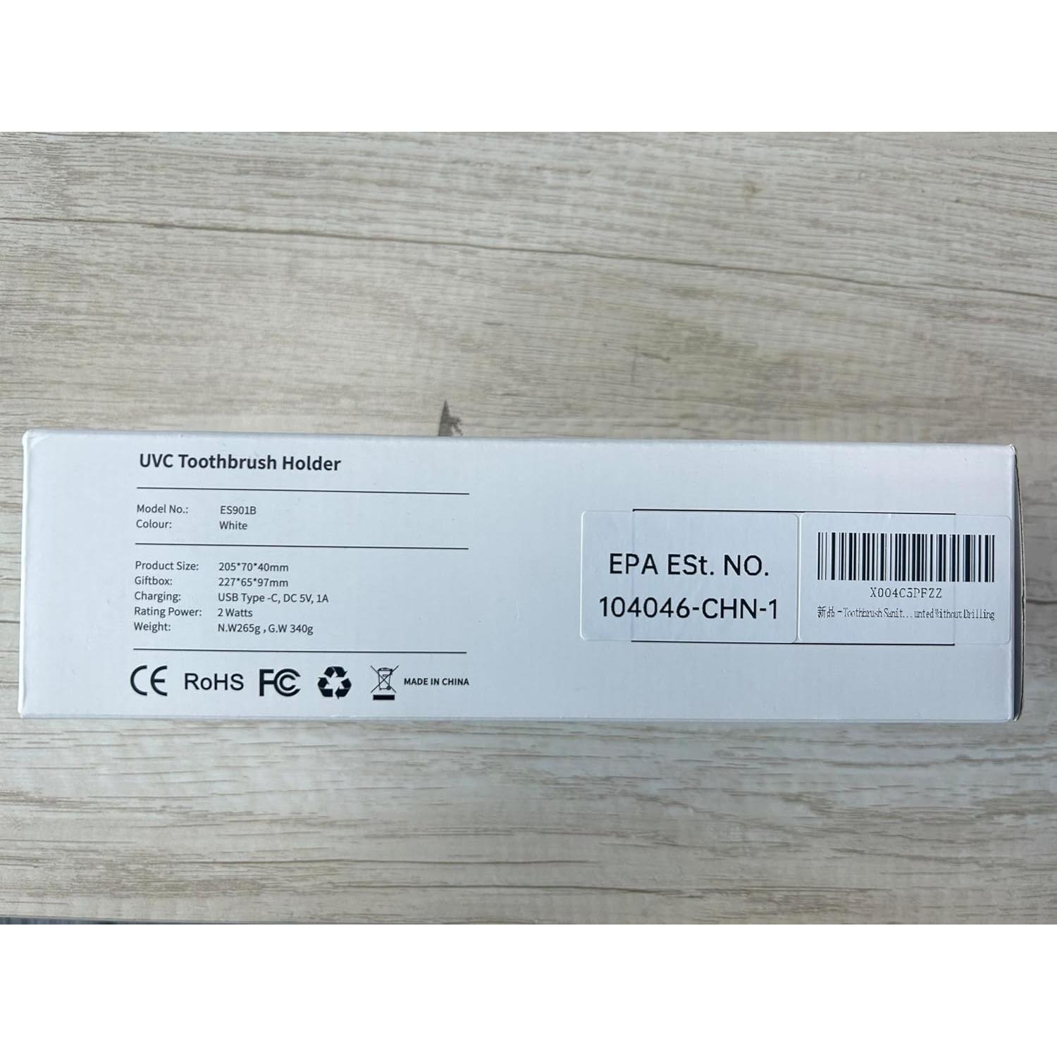 Soporte Desinfectante UV para Cepillos de Dientes Sugar Swan