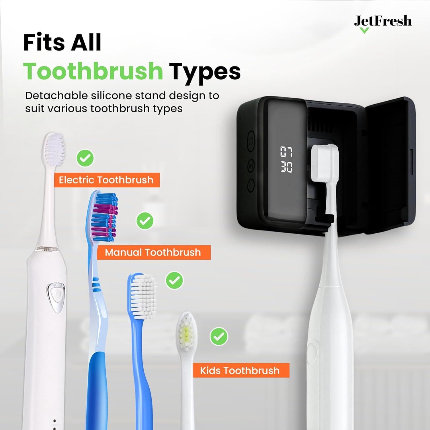Soporte desinfectante de cepillos de dientes UV JetFresh