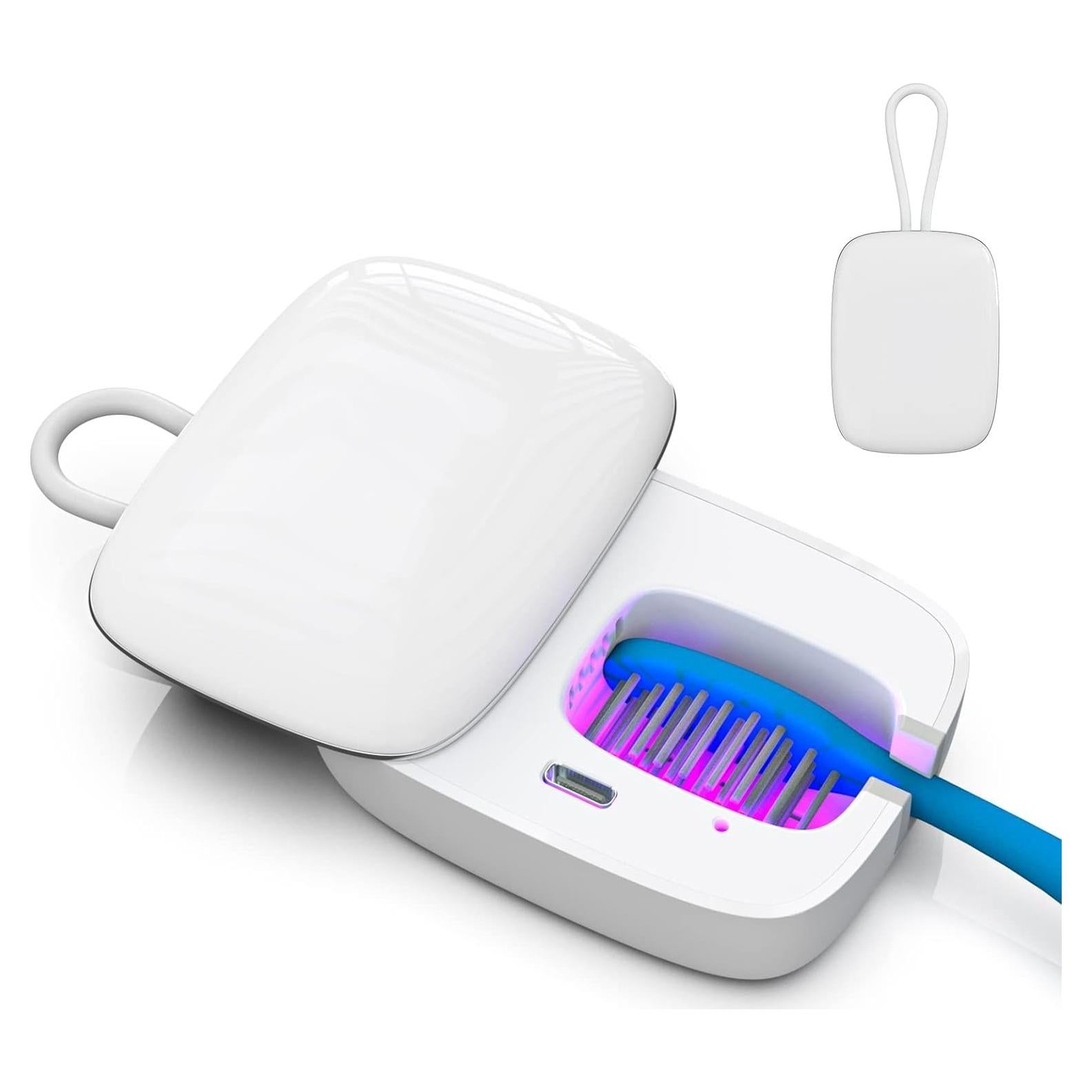 Cubierta de cepillo de dientes VAPTEC con luz UV - Blanco