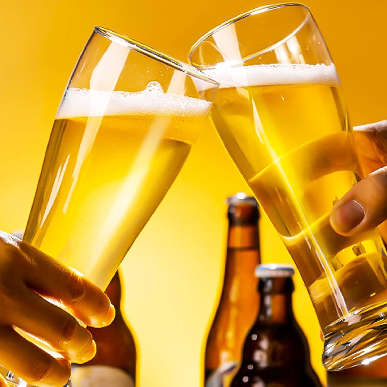 Juego de 6 vasos Pilsner BPFY 480 ml vidrio transparente