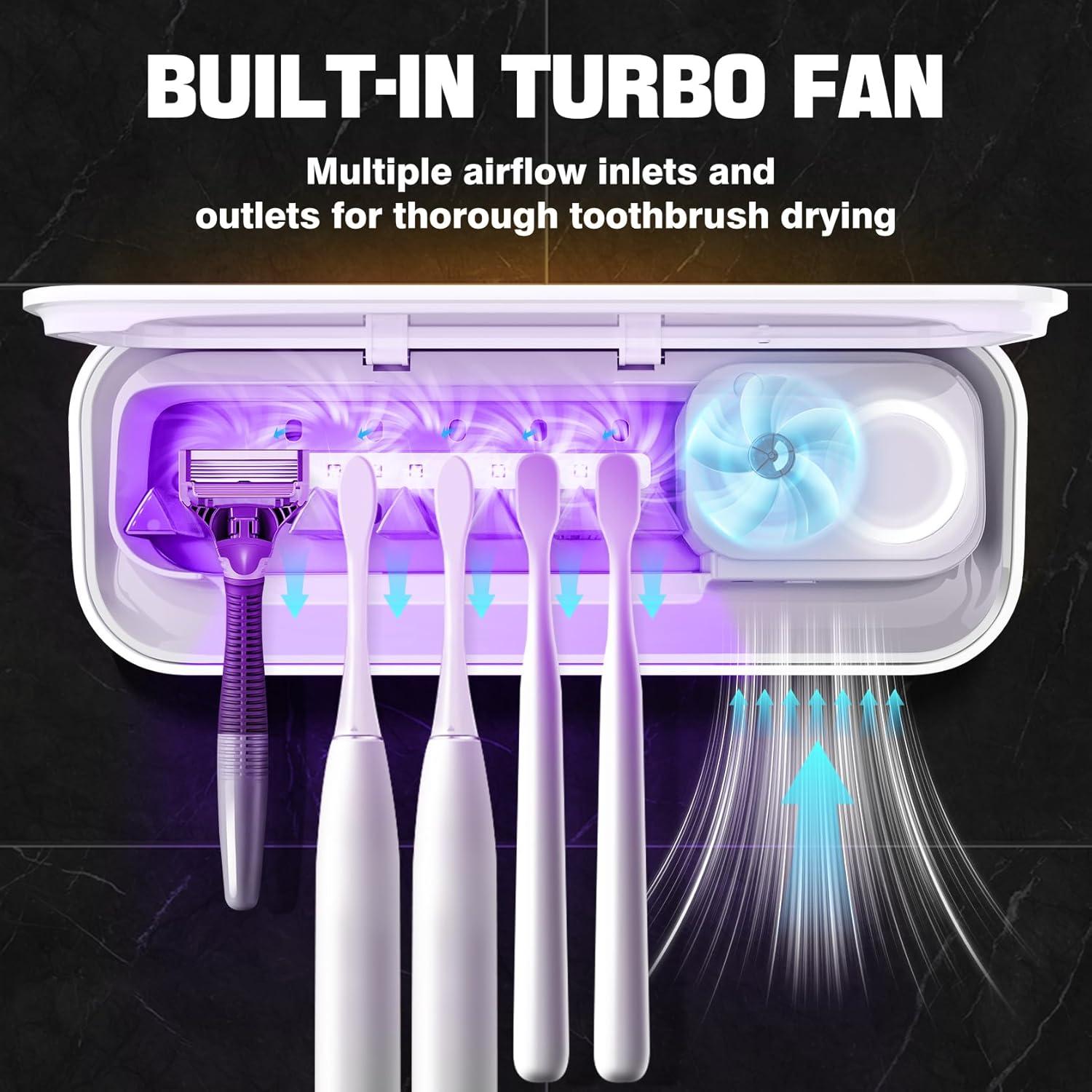 Soporte desinfectante para cepillos de dientes BICUMY 5 ranuras