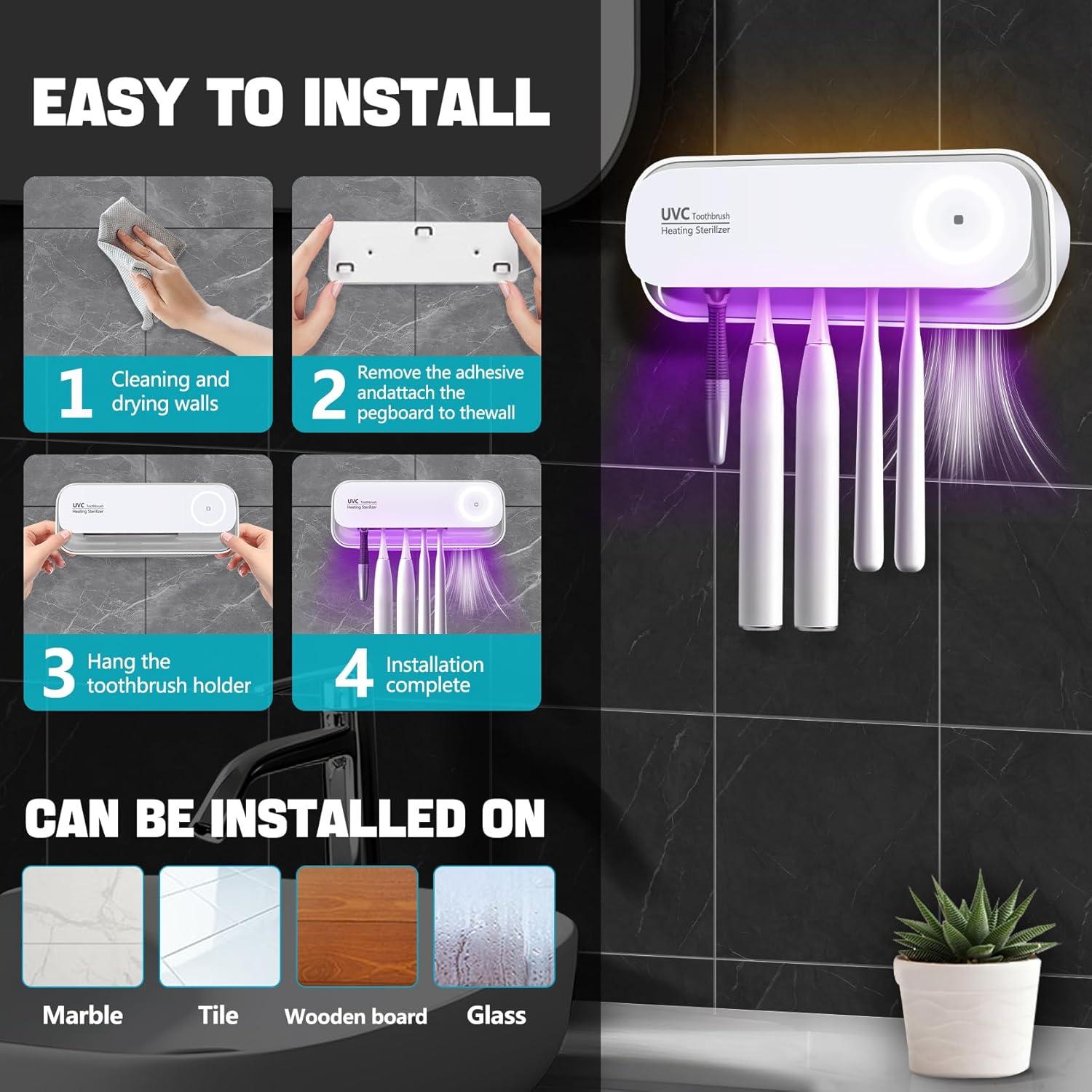 Soporte desinfectante para cepillos de dientes BICUMY 5 ranuras