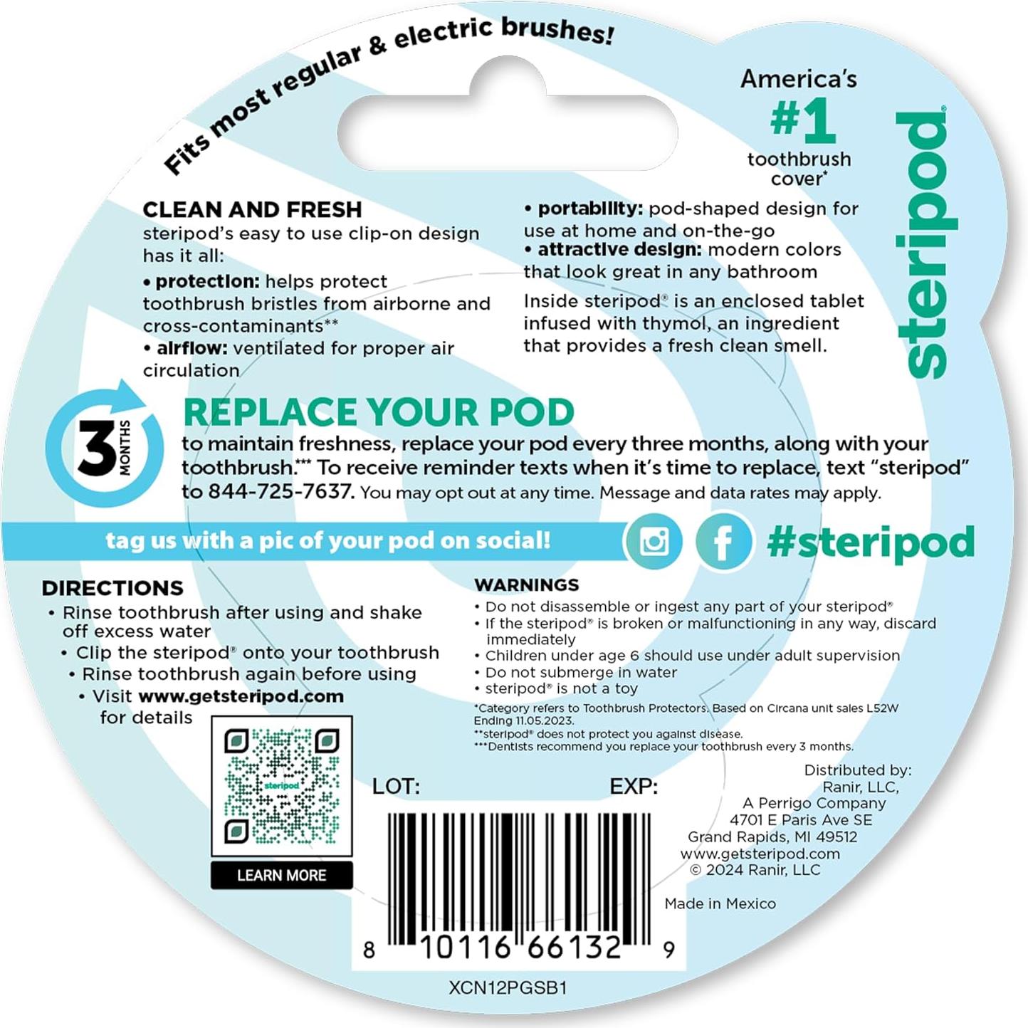 Protector de Cepillo de Dientes Steripod - 1 Unidad