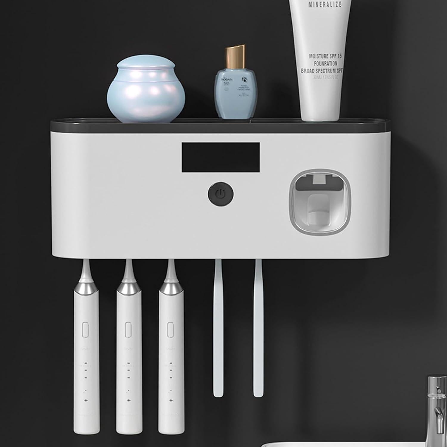 Soporte para Cepillos de Dientes Coniengk 5 Ranuras Montado Pared