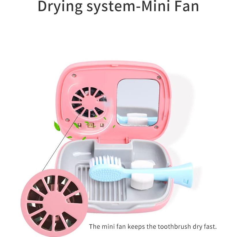 Funda de cepillo de dientes UV Impressive Smile Rosado