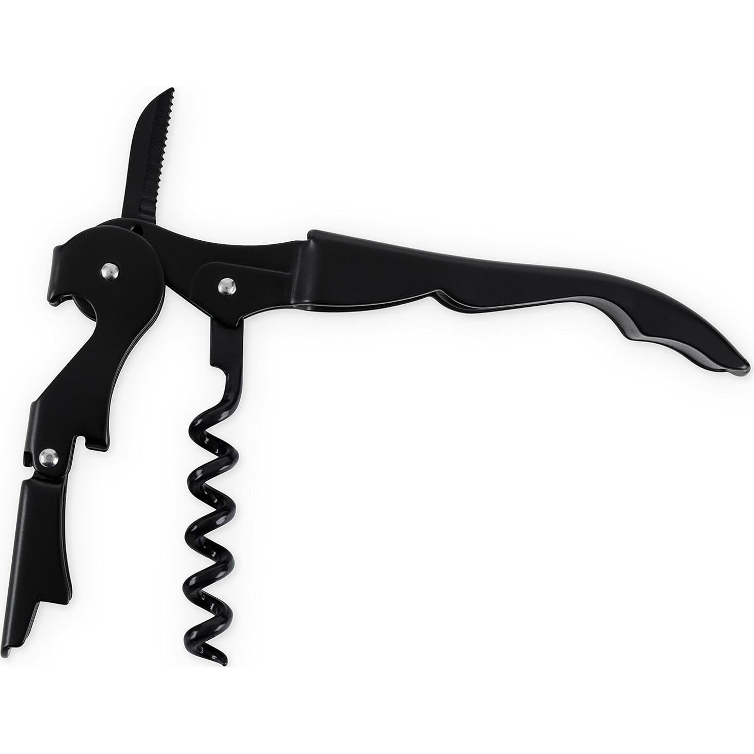 Sacacorchos TrueTap Doble Bisagra Acero Inoxidable Negro