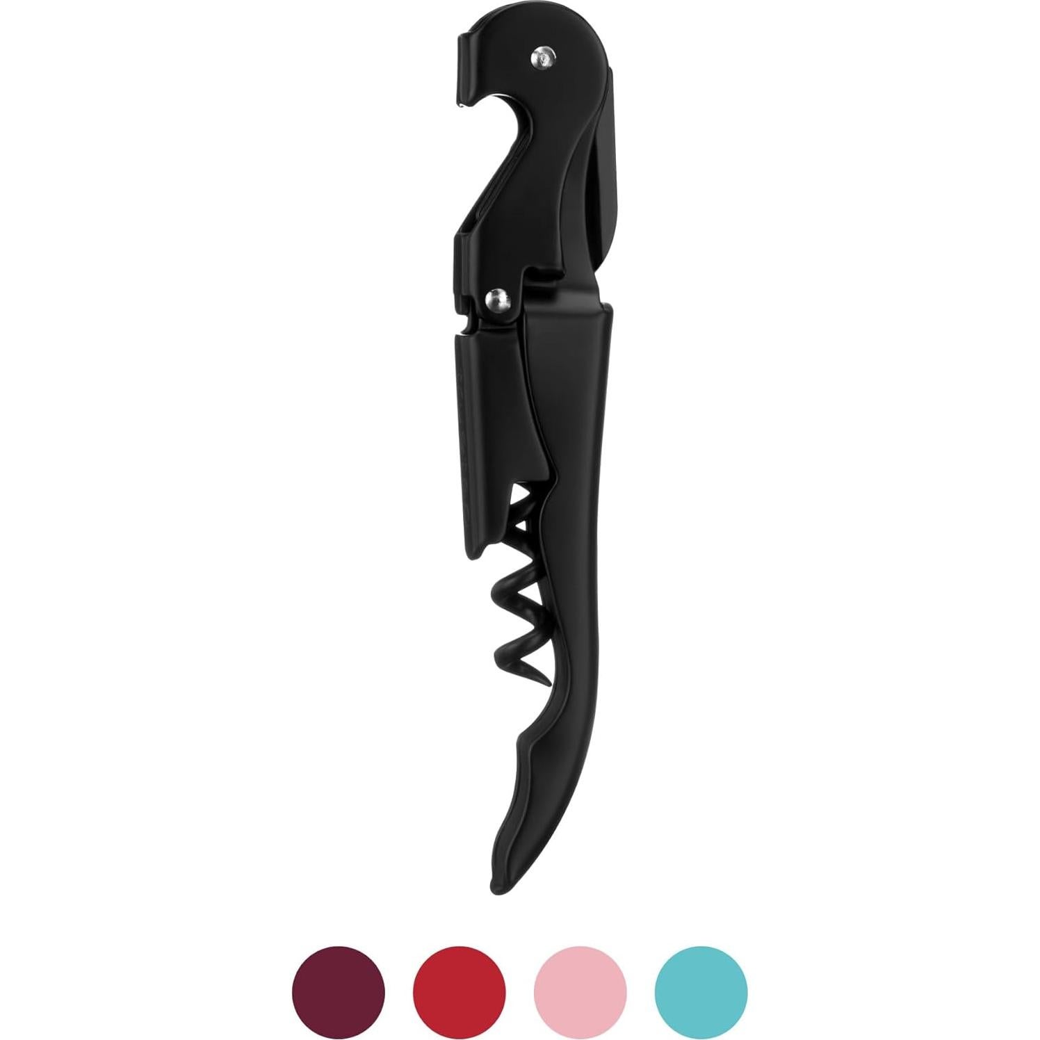 Sacacorchos TrueTap Doble Bisagra Acero Inoxidable Negro