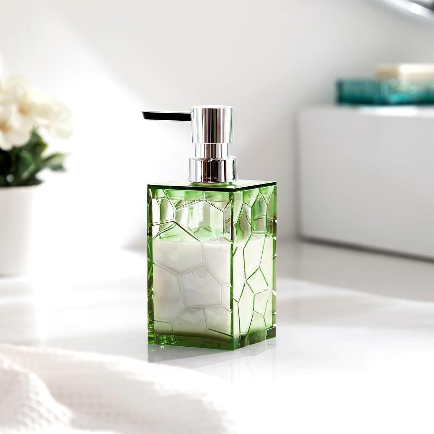 Juego de Accesorios de Baño HBlife Acrílico Verde Salvia