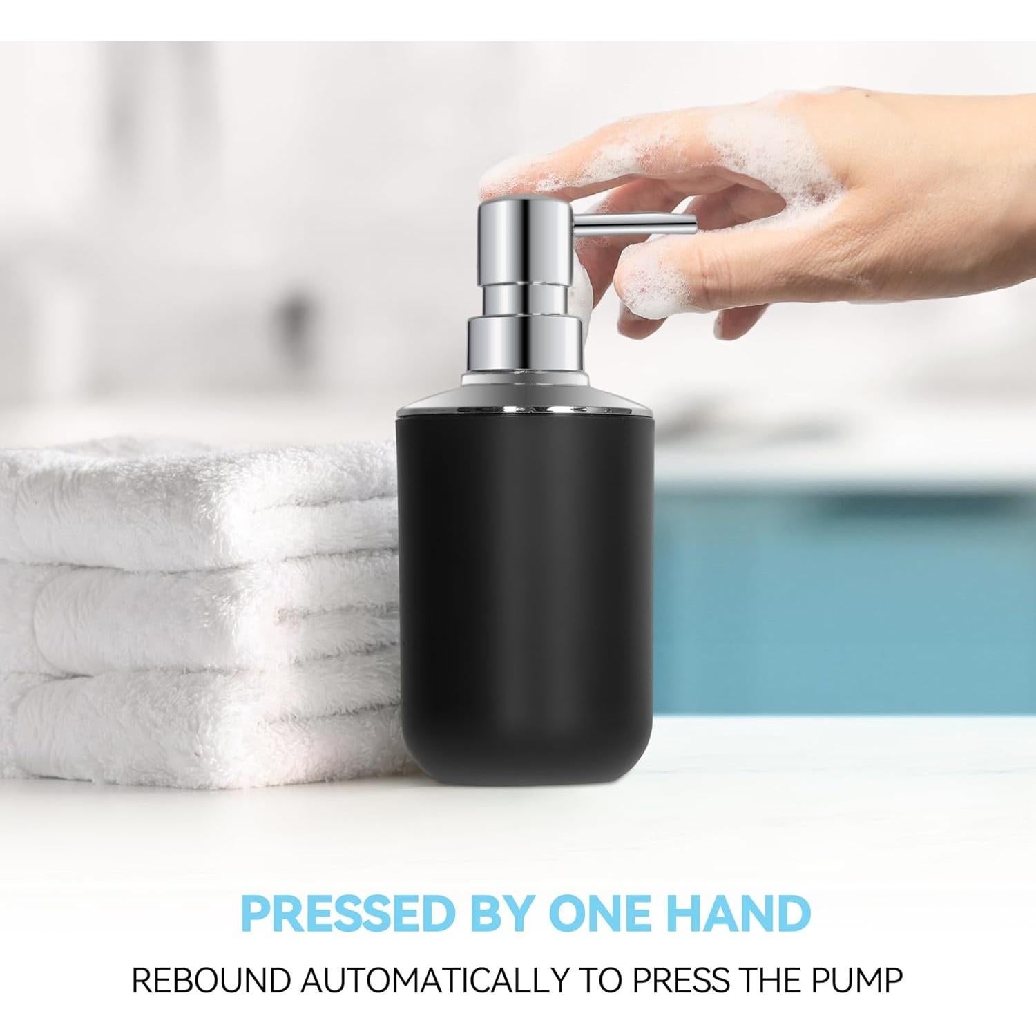 Juego de Accesorios de Baño 4 Piezas Seeatoo Negro