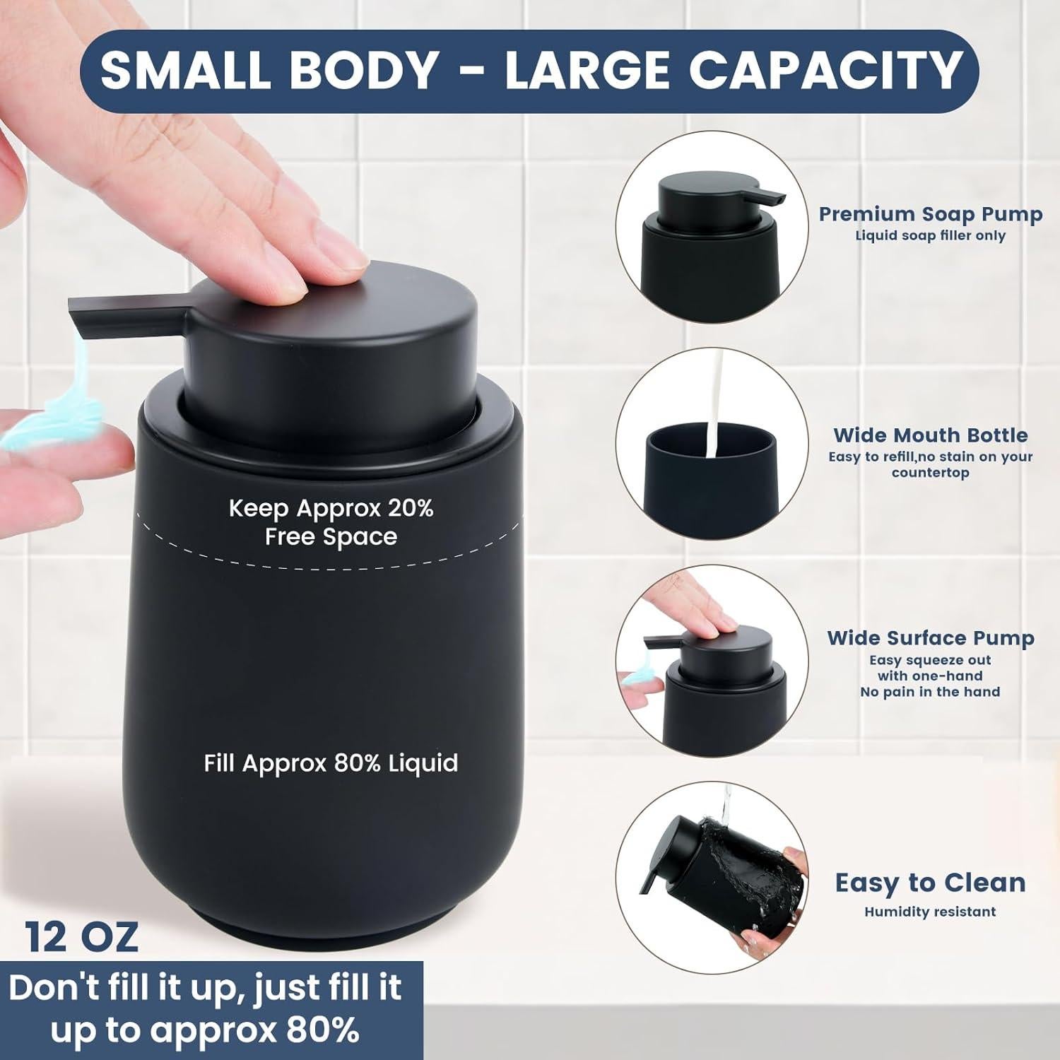 Juego de Accesorios de Baño Deobath 4 Piezas Negro Mate