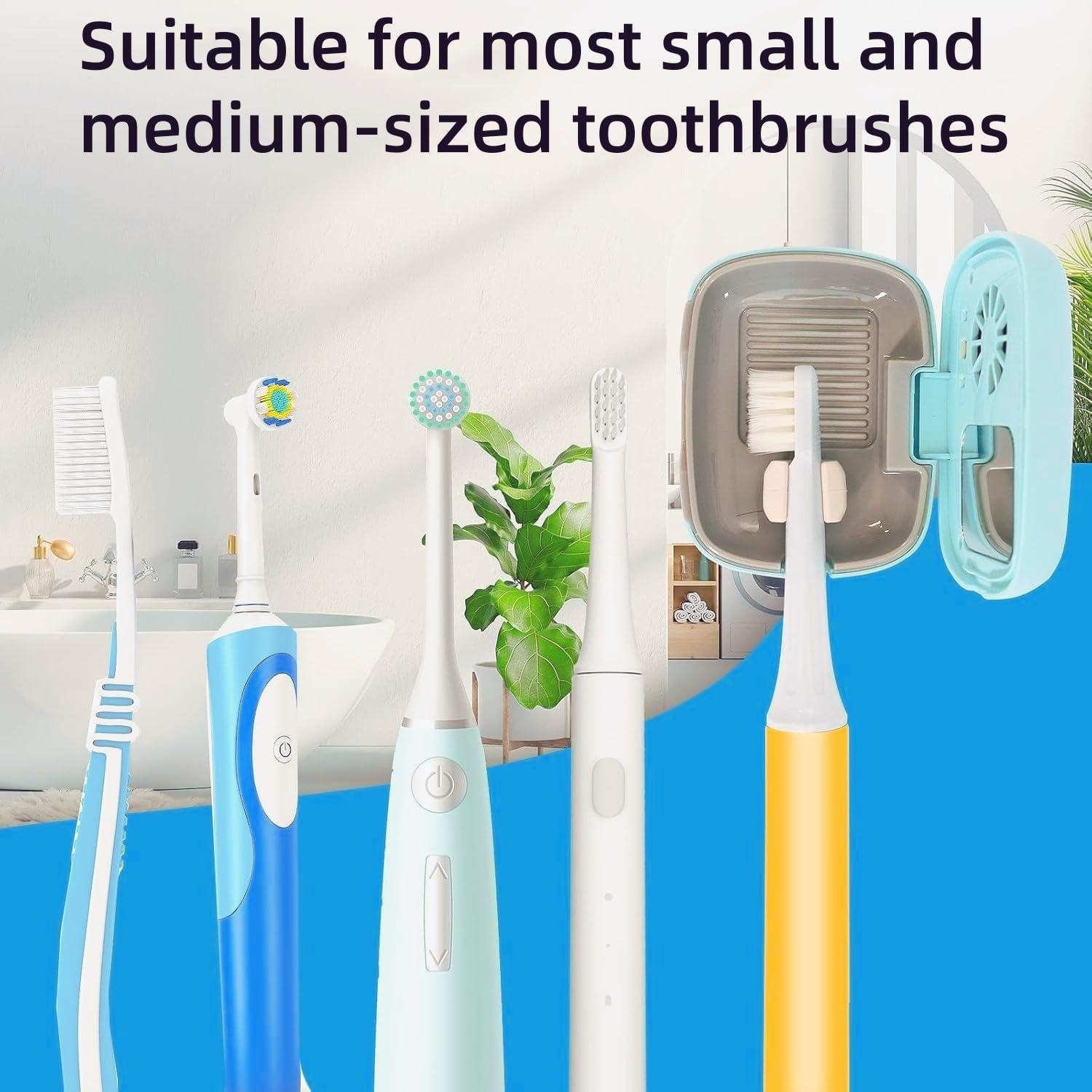 Estuche de viaje para cepillos de dientes Genérico YSH azul