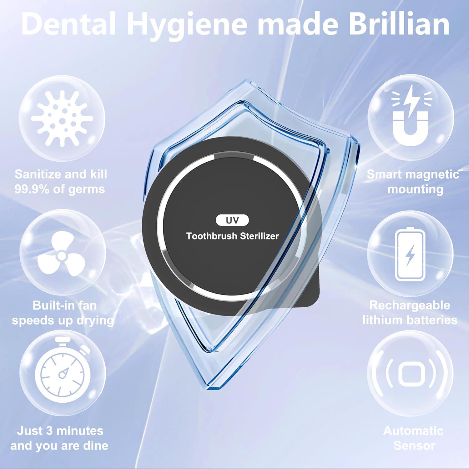 Limpiador y soporte para cepillos de dientes Cahot UVTBW