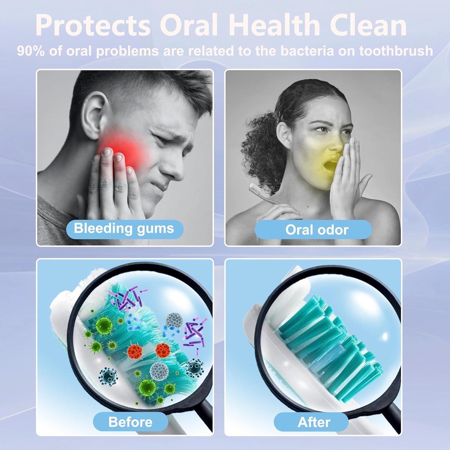 Limpiador y soporte para cepillos de dientes Cahot UVTBW