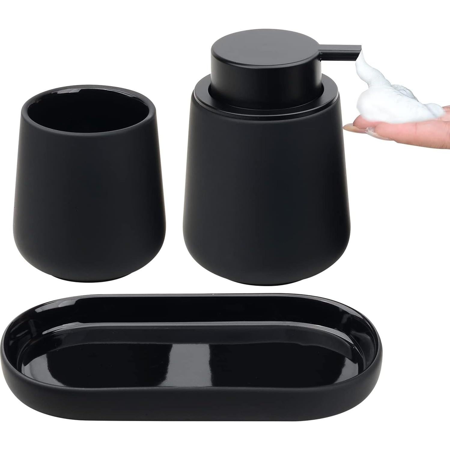 Juego de Accesorios de Baño Cerámica BosilunLife 3 Piezas