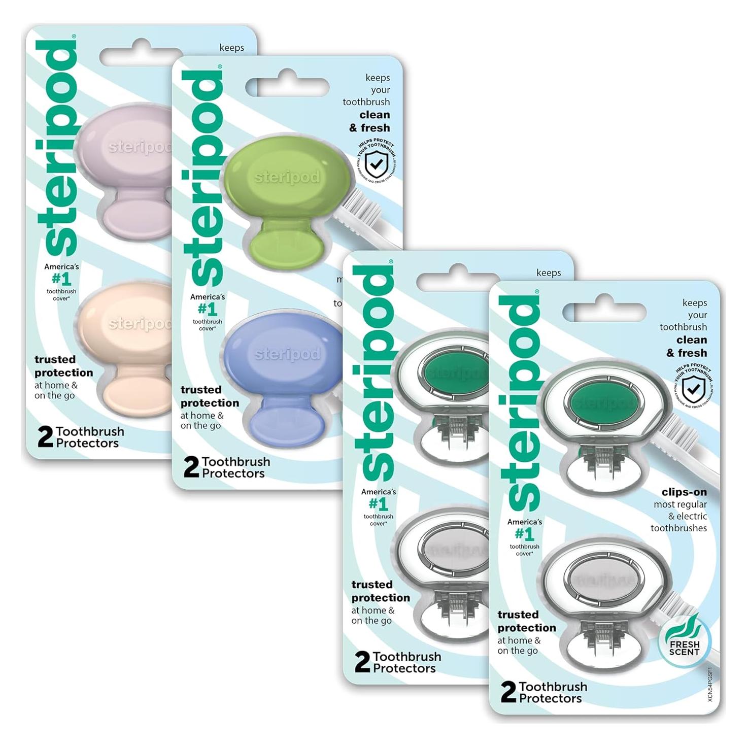 Protector de Cepillo de Dientes Steripod Multicolor - 4 Piezas