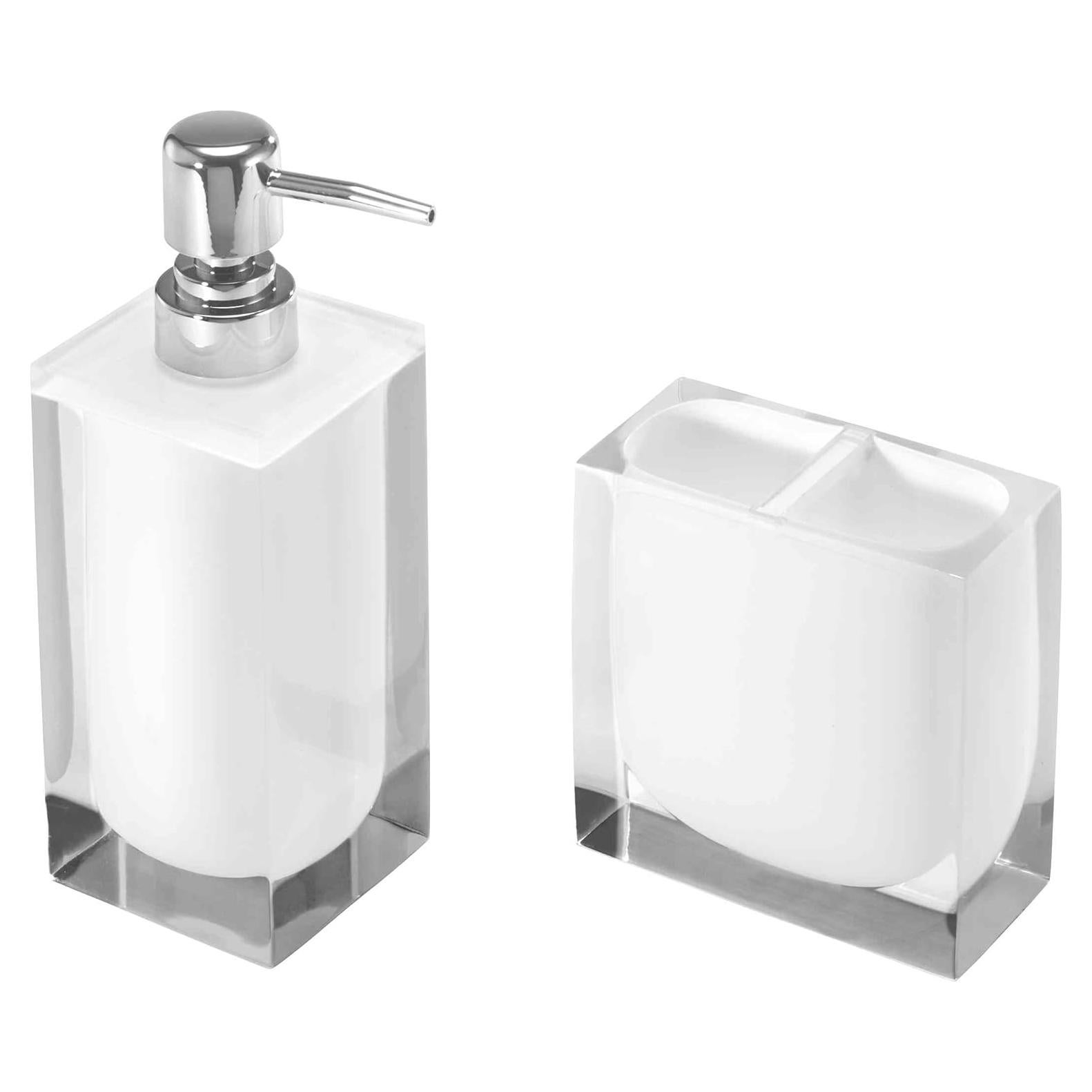 Juego de Accesorios de Baño IZOD 2 Piezas Resina Blanca